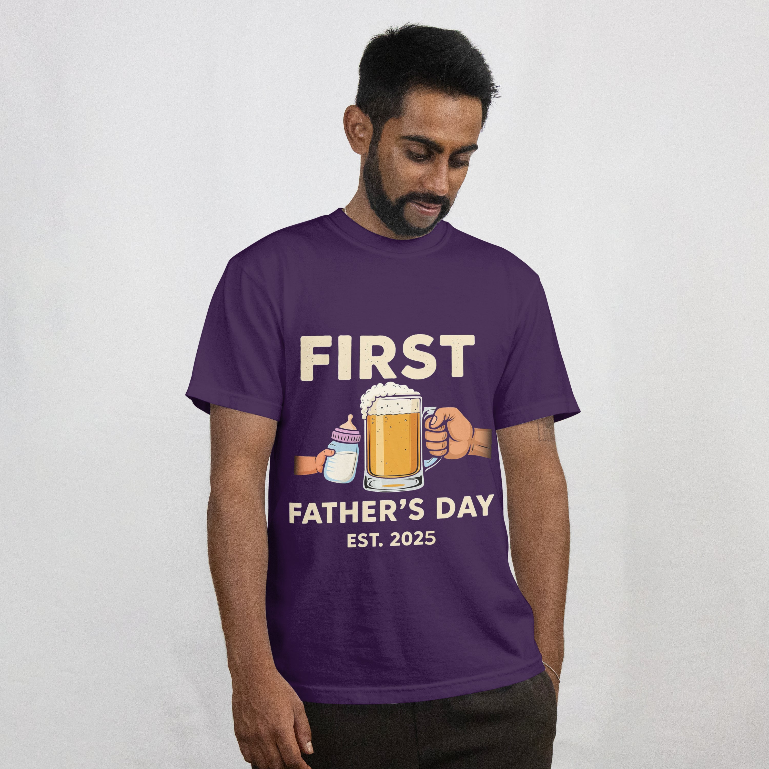 First Father's Day T-Shirt for New Dads - RanggRiwaaz Gift for Expecting Fathers