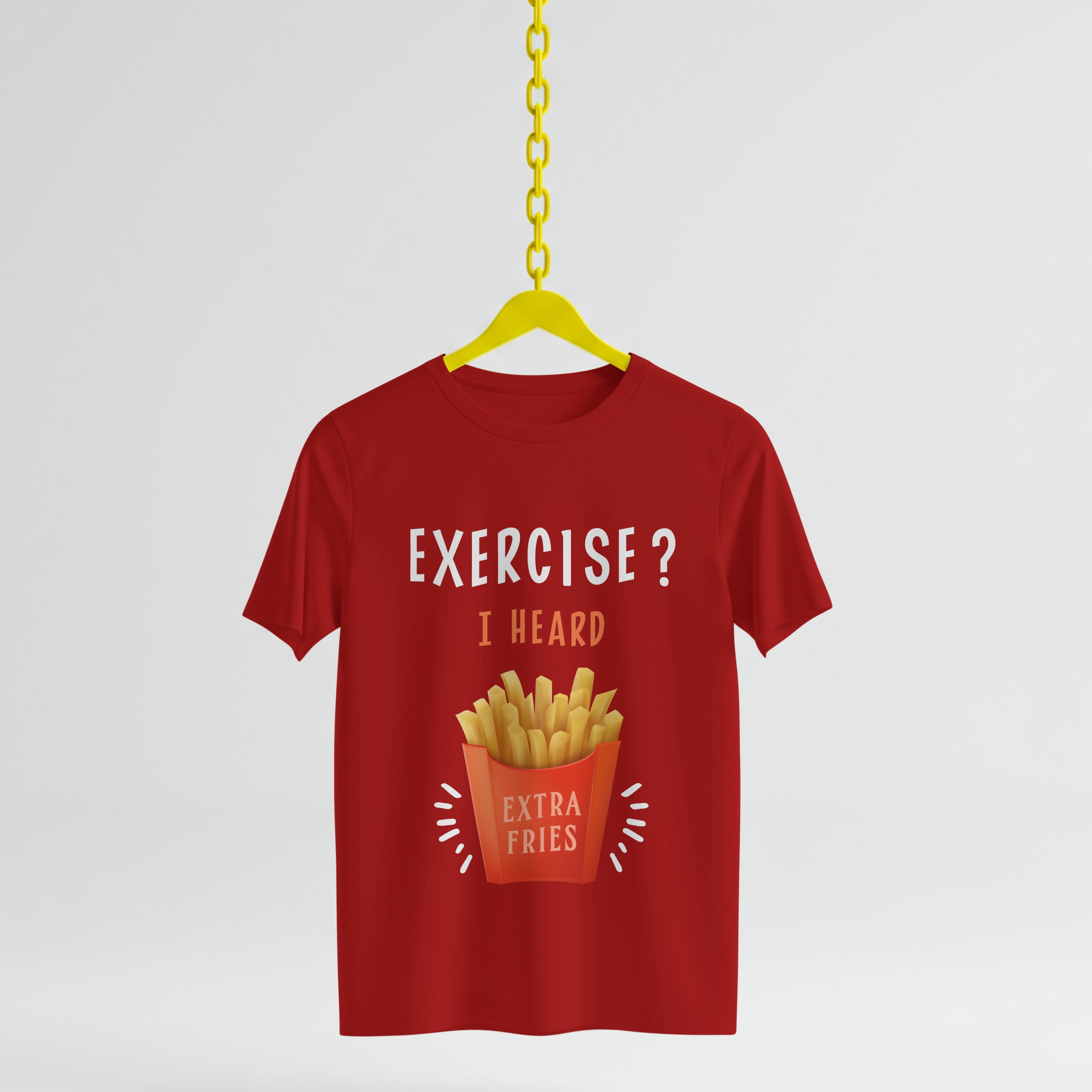 Extra Fries T-Shirt - Funny Foodie Lover Tee by RanggRiwaaz