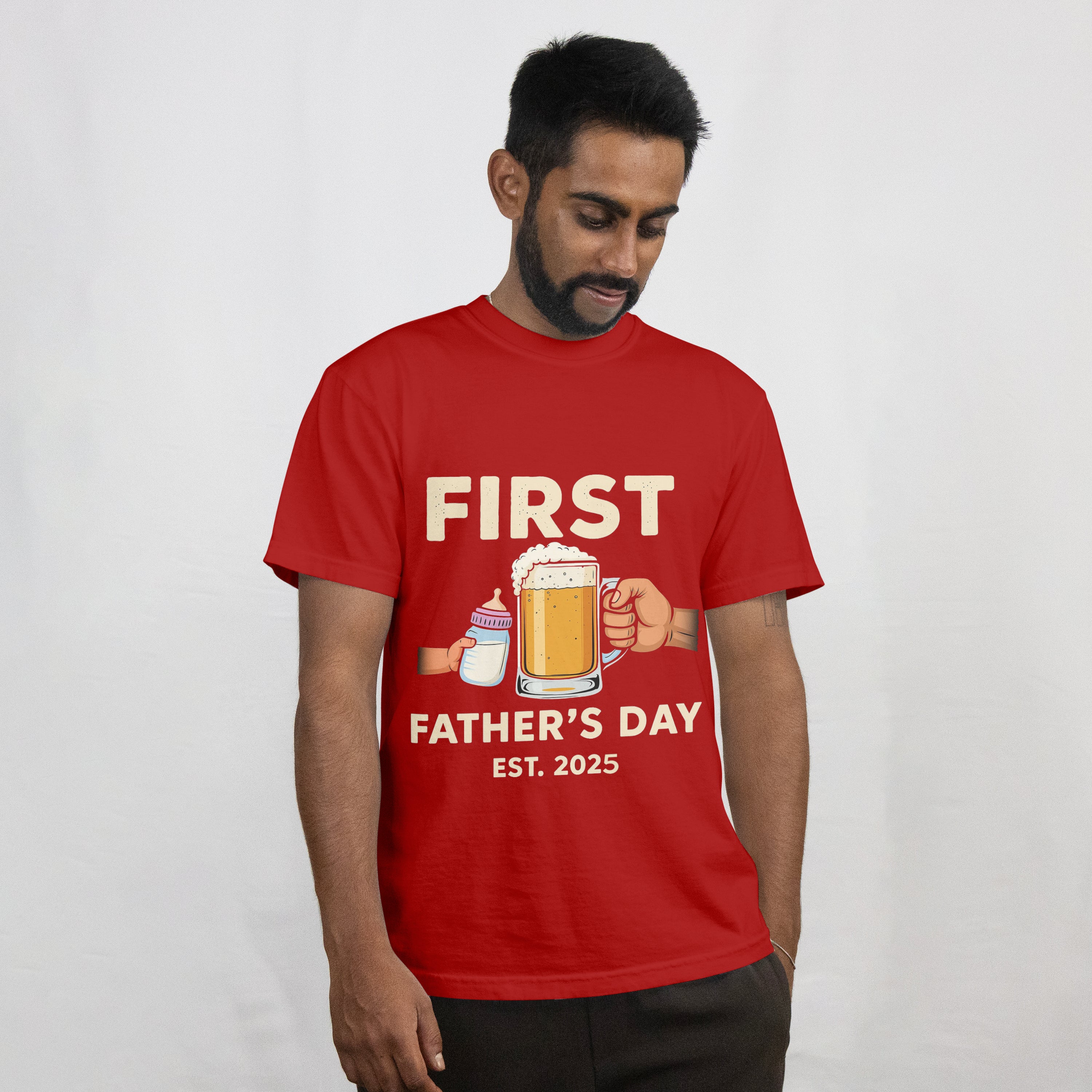 First Father's Day T-Shirt for New Dads - RanggRiwaaz Gift for Expecting Fathers