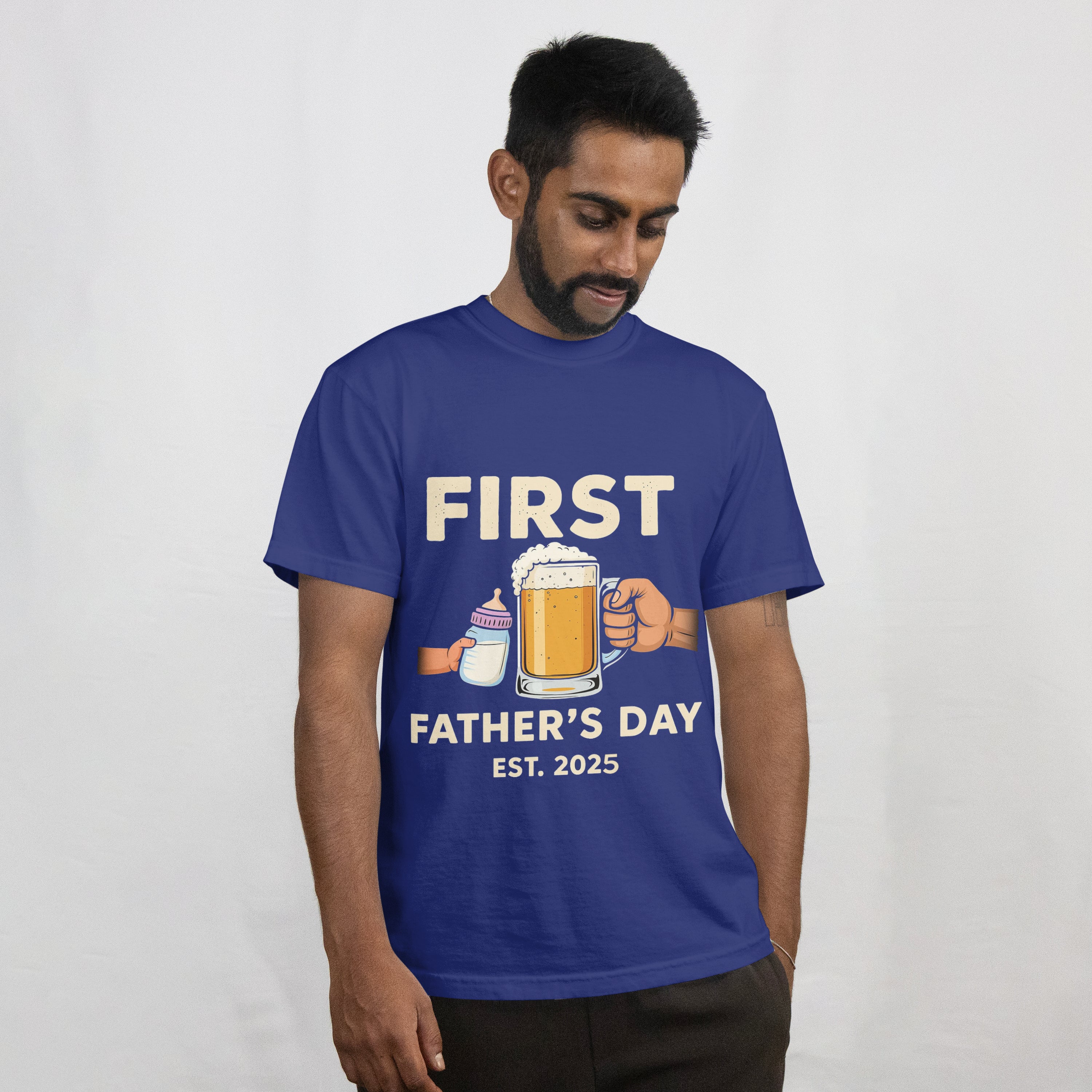 First Father's Day T-Shirt for New Dads - RanggRiwaaz Gift for Expecting Fathers