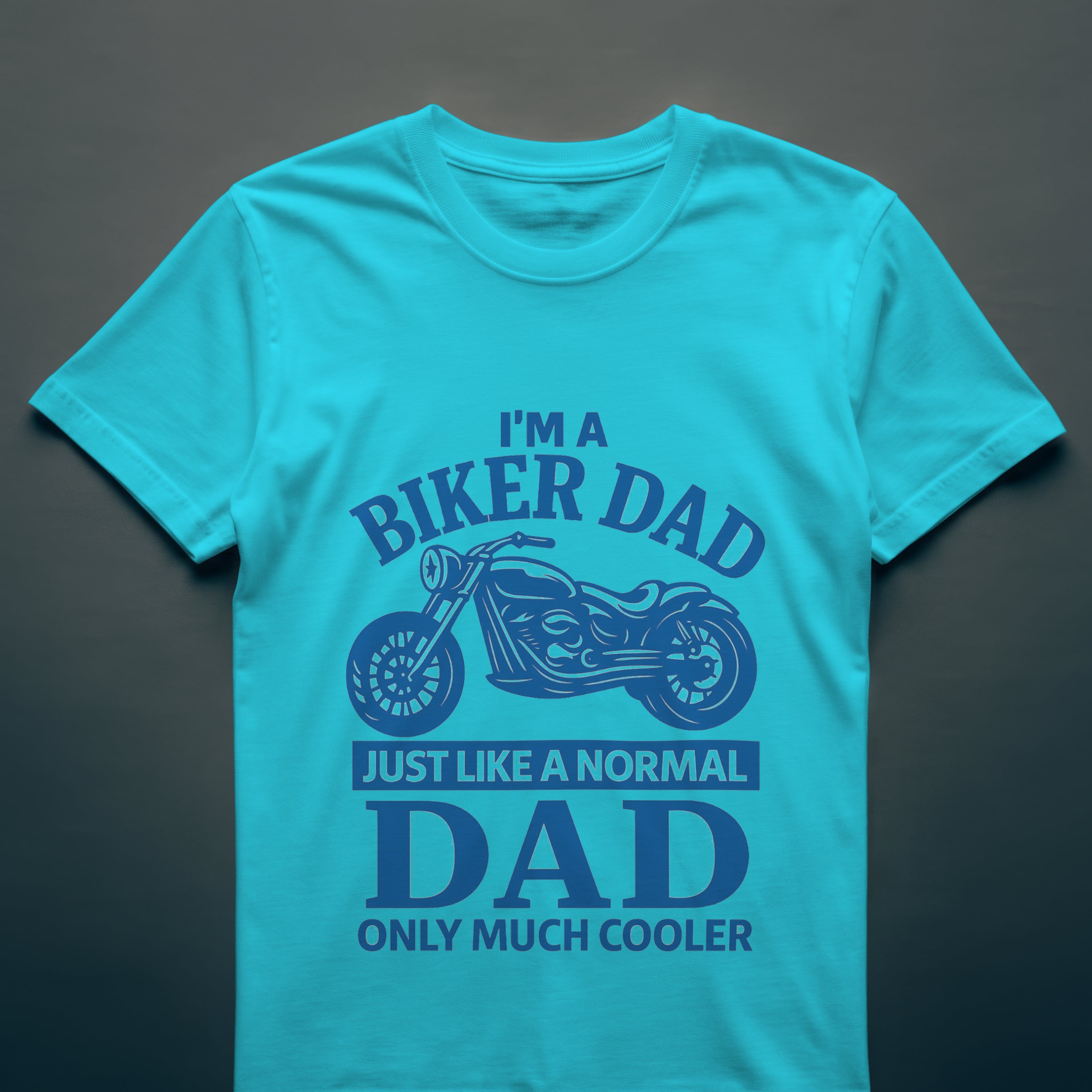 RanggRiwaaz Men's Biker Dad Graphic T-Shirt - Motorcycle Lover Gift