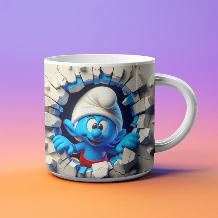 Smurfs 3D Ceramic Mug | Papa Smurf, Smurfette Coffee Cup | Cartoon Collectible