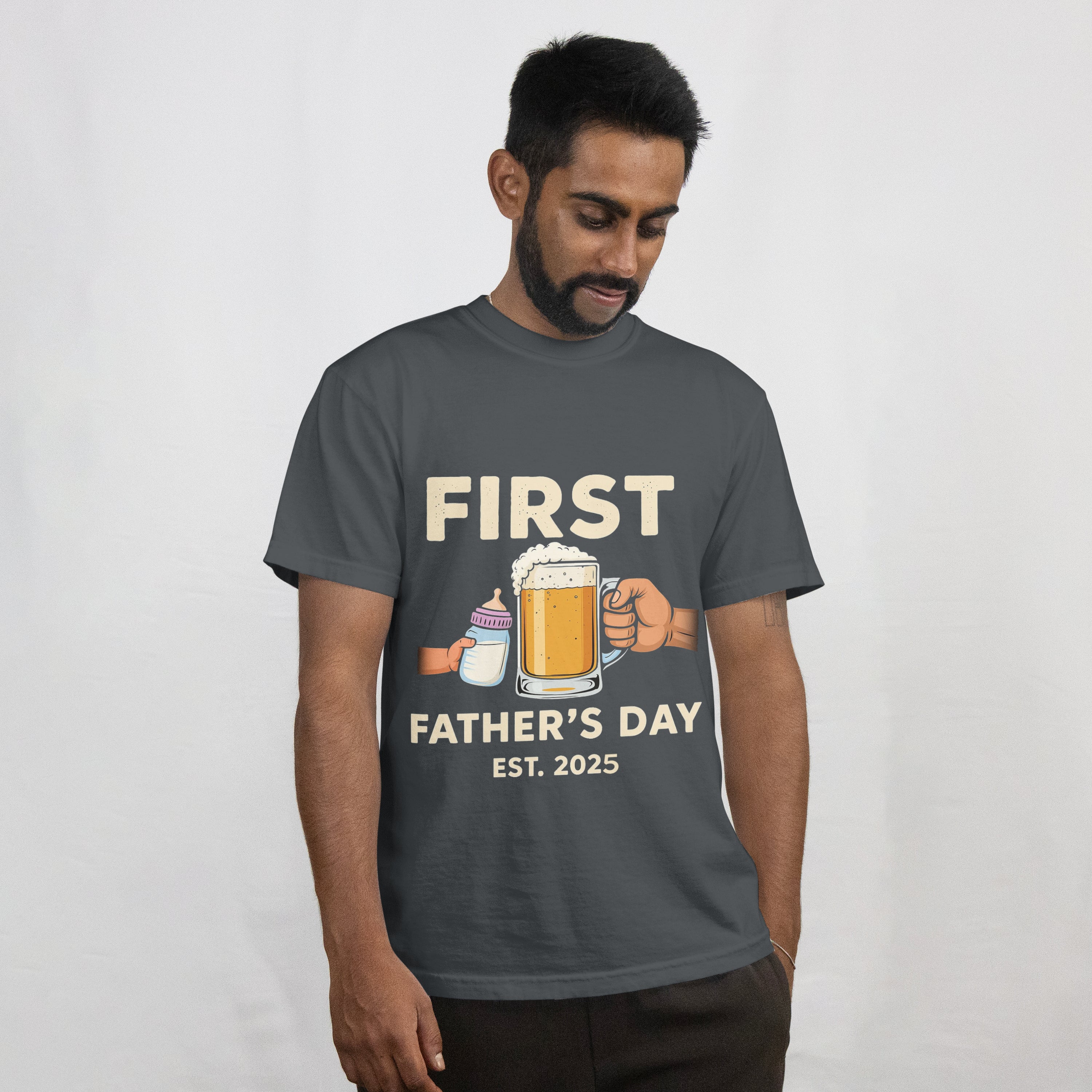 First Father's Day T-Shirt for New Dads - RanggRiwaaz Gift for Expecting Fathers