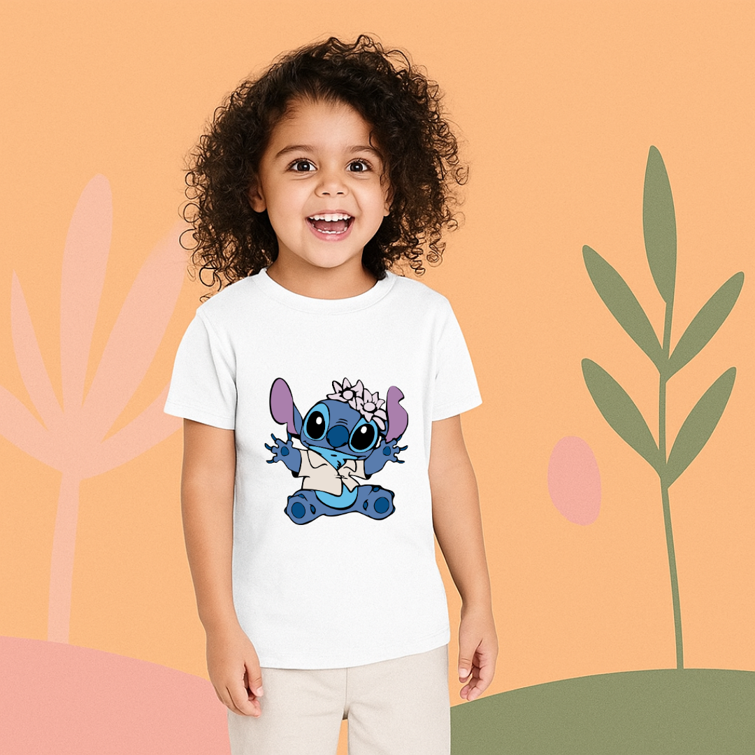Disney Stitch Graphic Tee for Boys - Fun Kids' Printed T-Shirt by RanggRiwaaz
