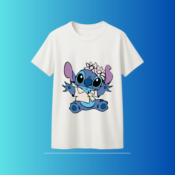 Disney Stitch Graphic Tee for Boys - Fun Kids' Printed T-Shirt by RanggRiwaaz