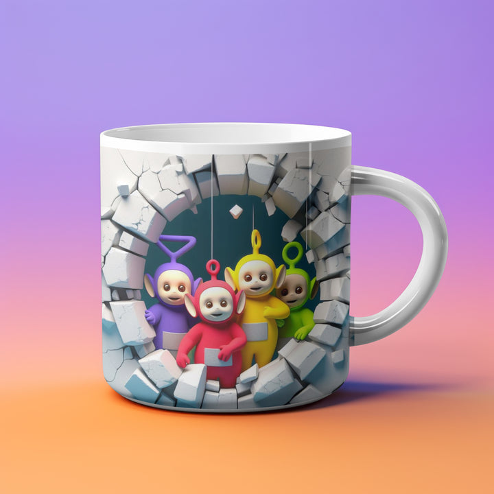 Teletubbies 3D Ceramic Mug | Classic Cartoon Coffee Cup | Kids & Adults Gift