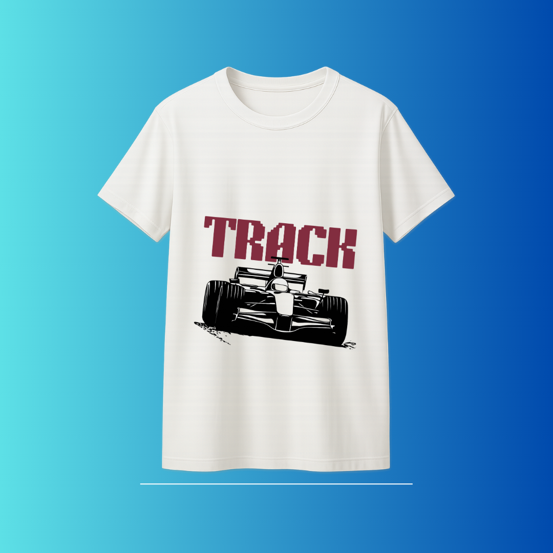 Go-Fast Track Racer Boys' T-Shirt - Dynamic Racing Car Graphic Tee by RanggRiwaaz