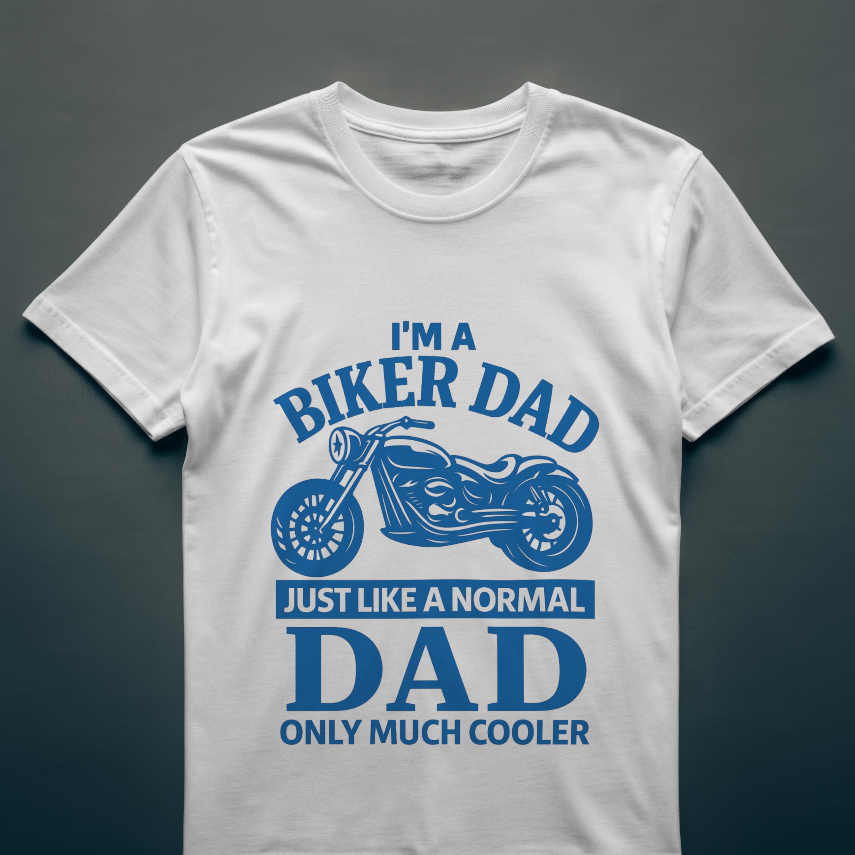 RanggRiwaaz Men's Biker Dad Graphic T-Shirt - Motorcycle Lover Gift