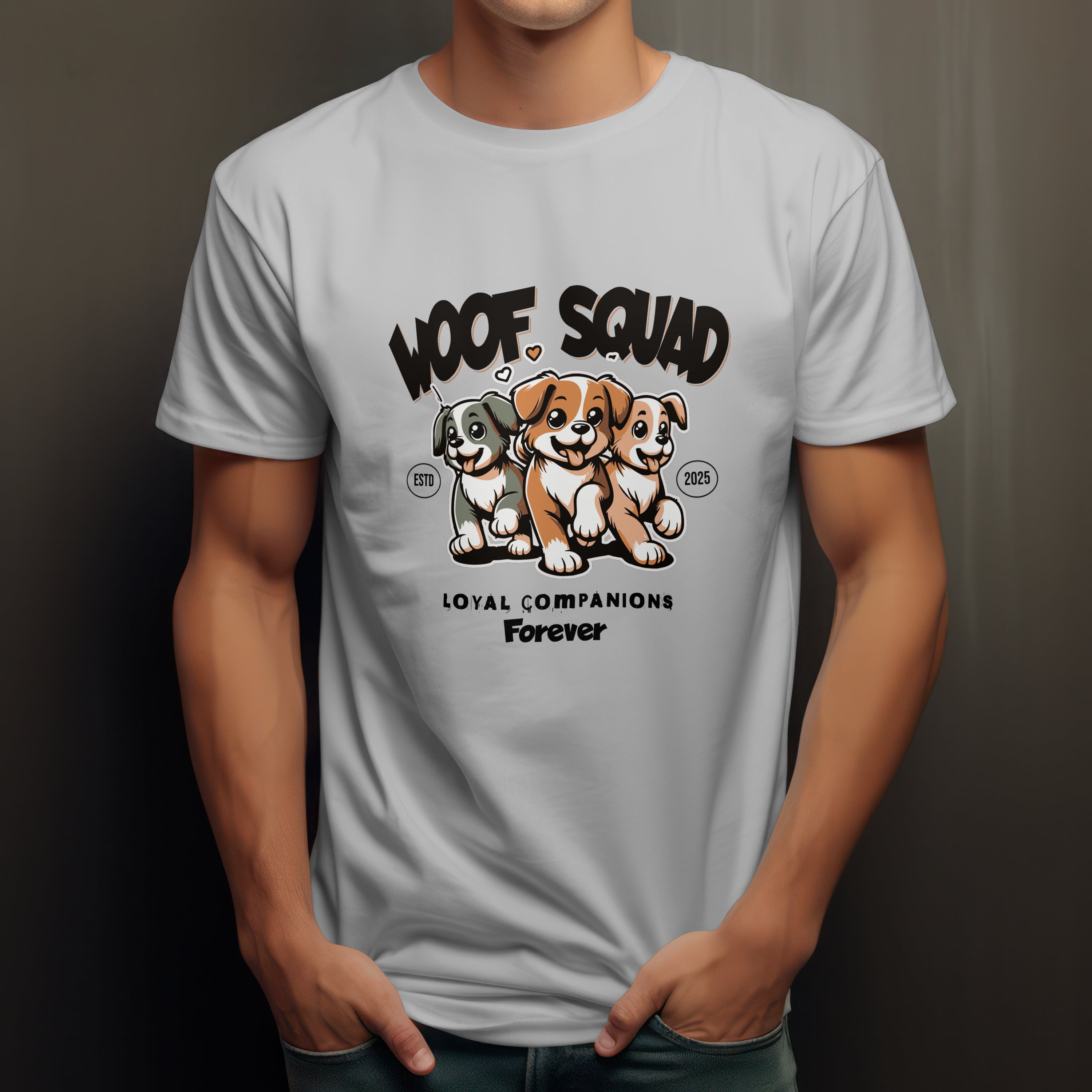 Woof Squad Forever T-Shirt - Dog Lover Graphic Tee by RanggRiwaaz