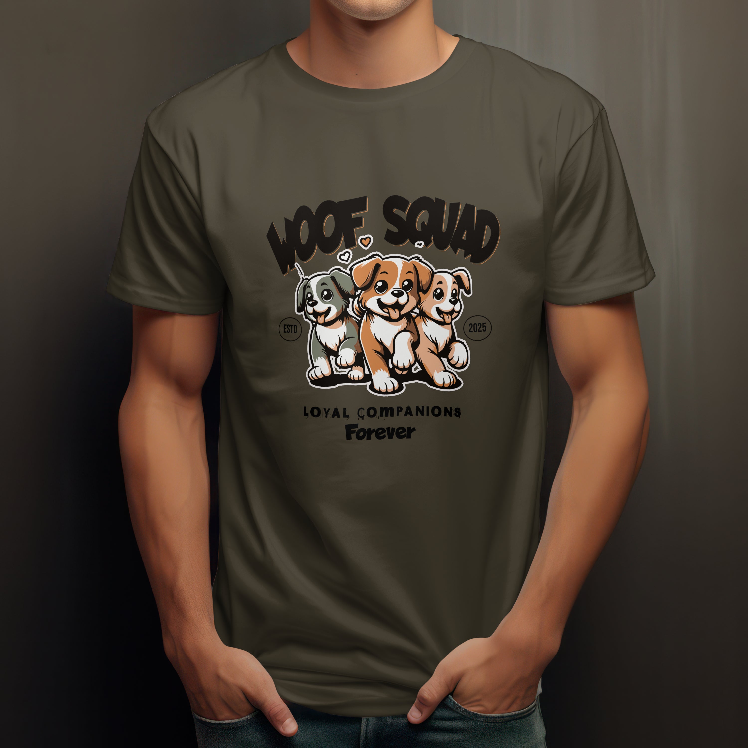 Woof Squad Forever T-Shirt - Dog Lover Graphic Tee by RanggRiwaaz