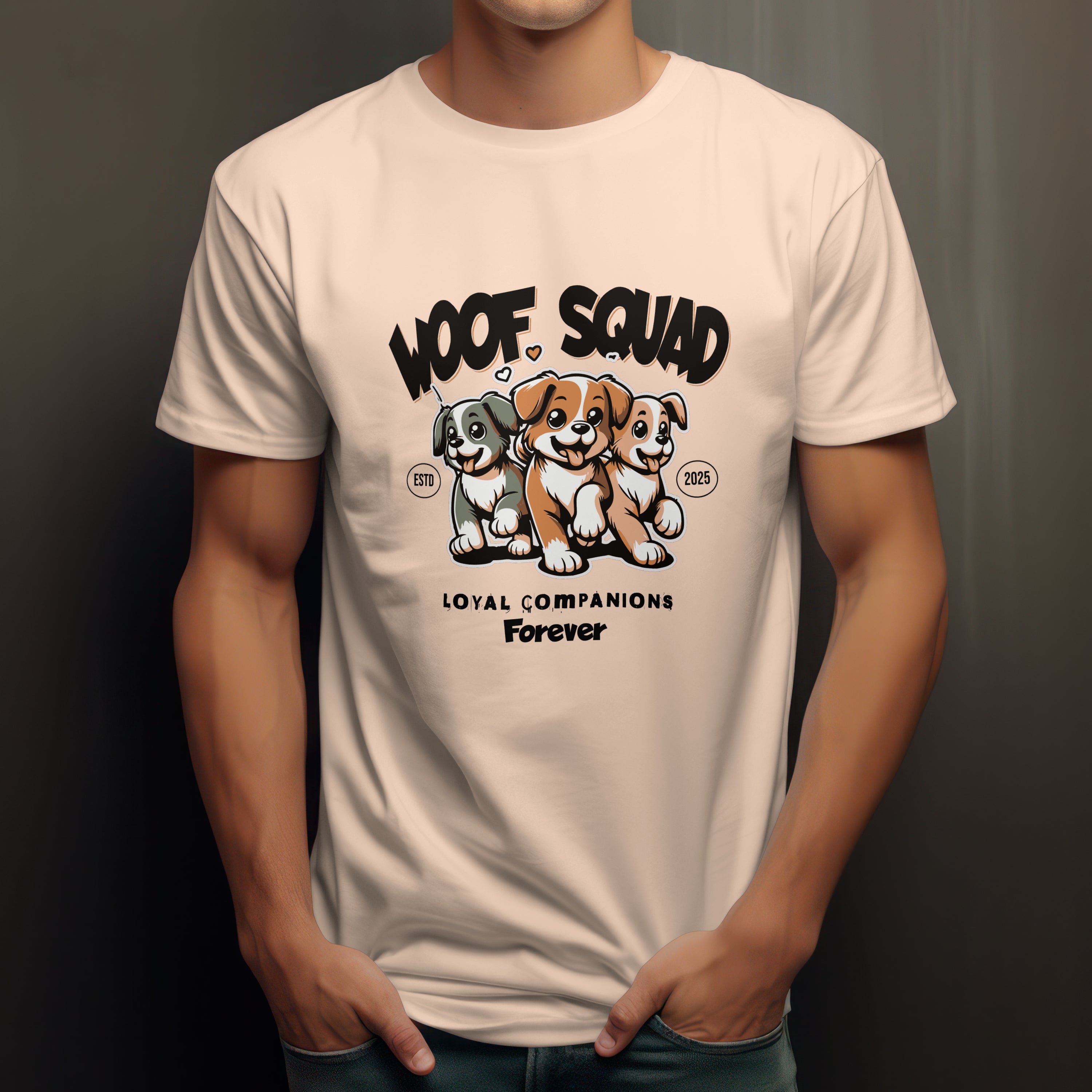 Woof Squad Forever T-Shirt - Dog Lover Graphic Tee by RanggRiwaaz