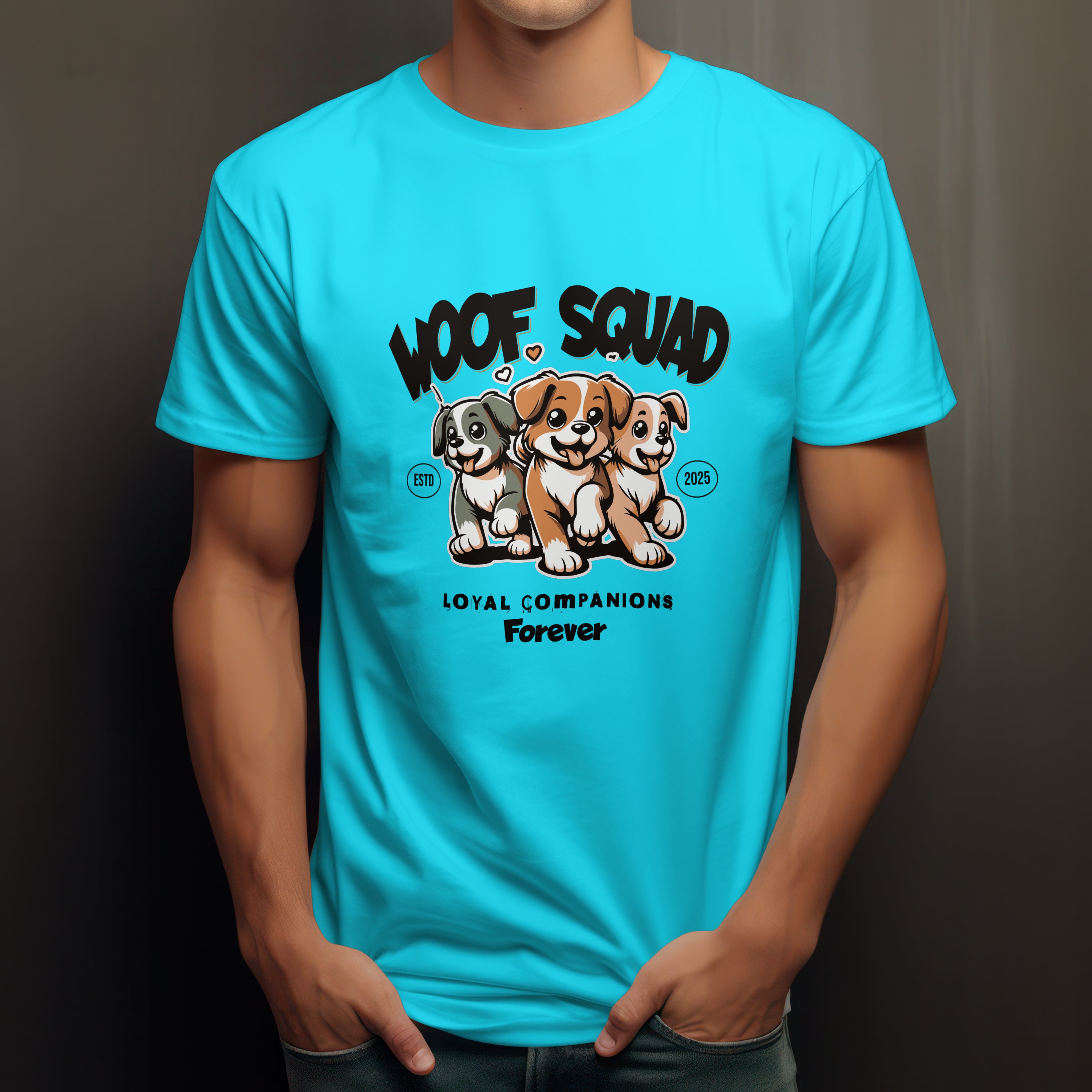 Woof Squad Forever T-Shirt - Dog Lover Graphic Tee by RanggRiwaaz