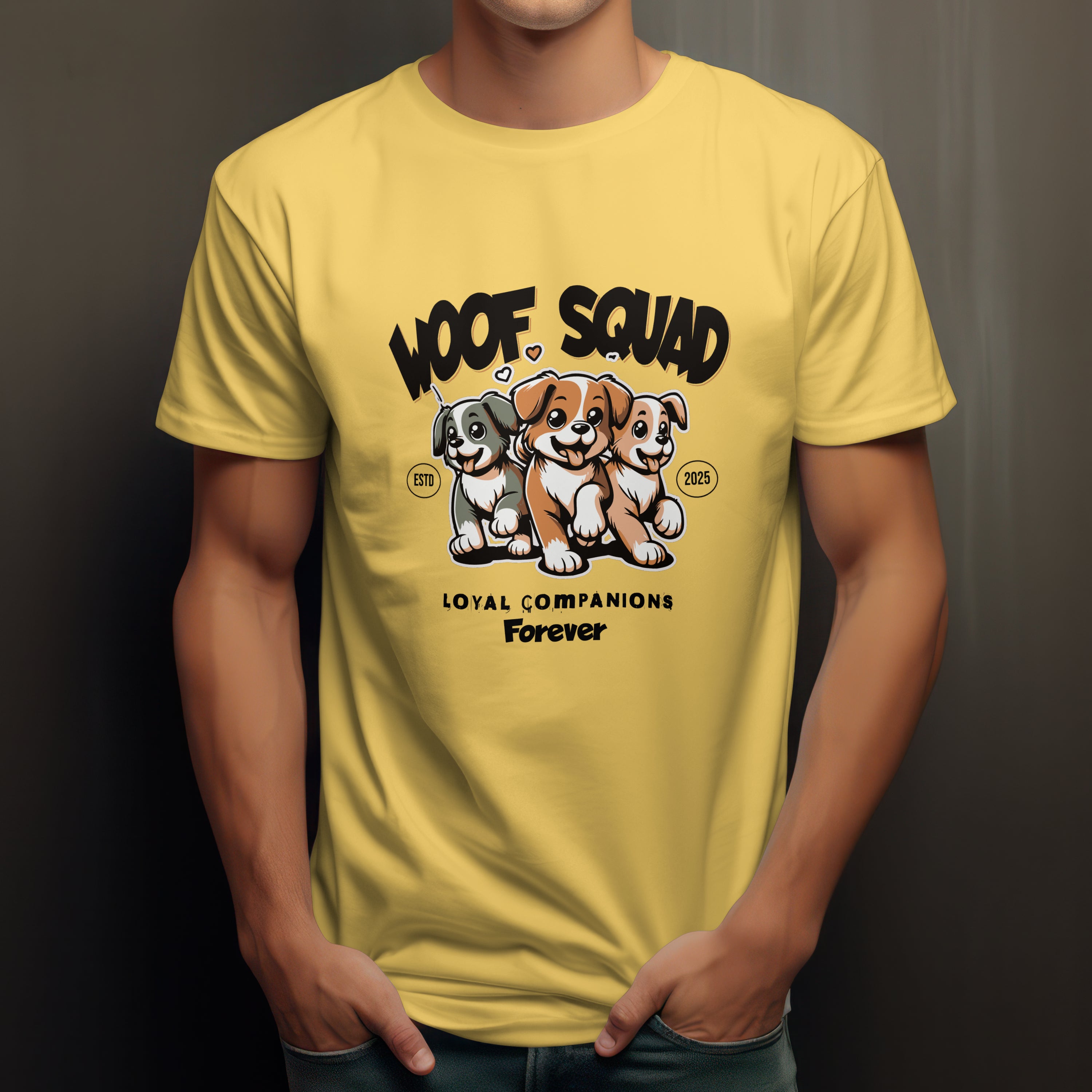 Woof Squad Forever T-Shirt - Dog Lover Graphic Tee by RanggRiwaaz