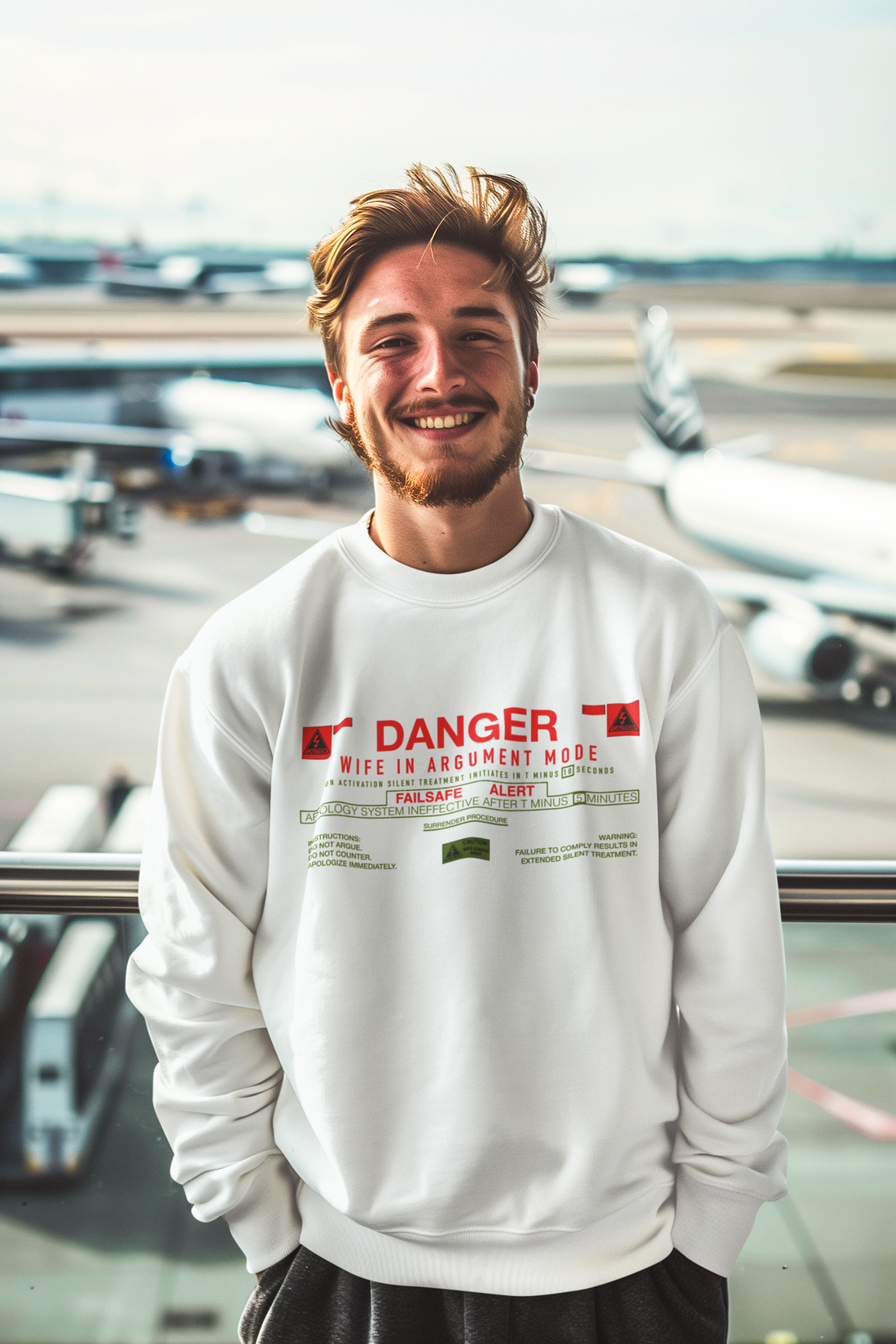 Danger "Wife In Argument Mode" Sweatshirt - Funny Gift for Spouse by RanggRiwaaz