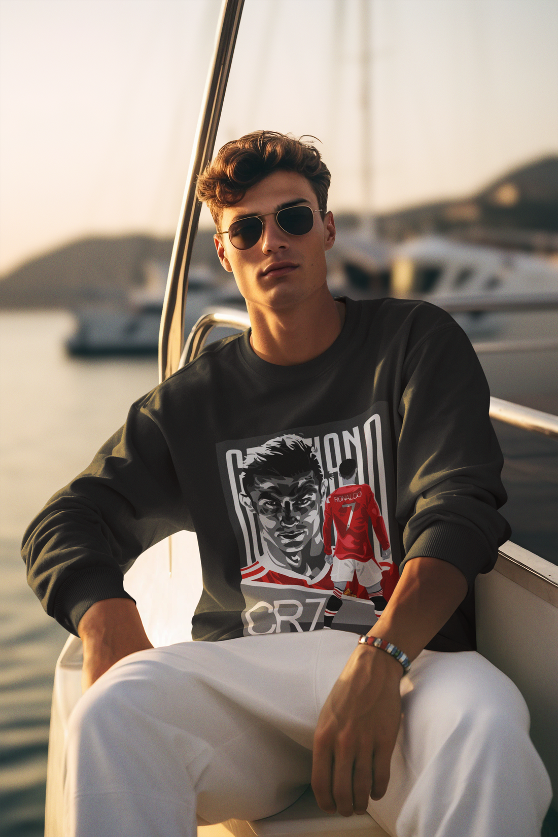 Cristiano Ronaldo CR7 Red Devil - Manchester United Style #7 - Unisex Sweatshirt by RanggRiwaaz