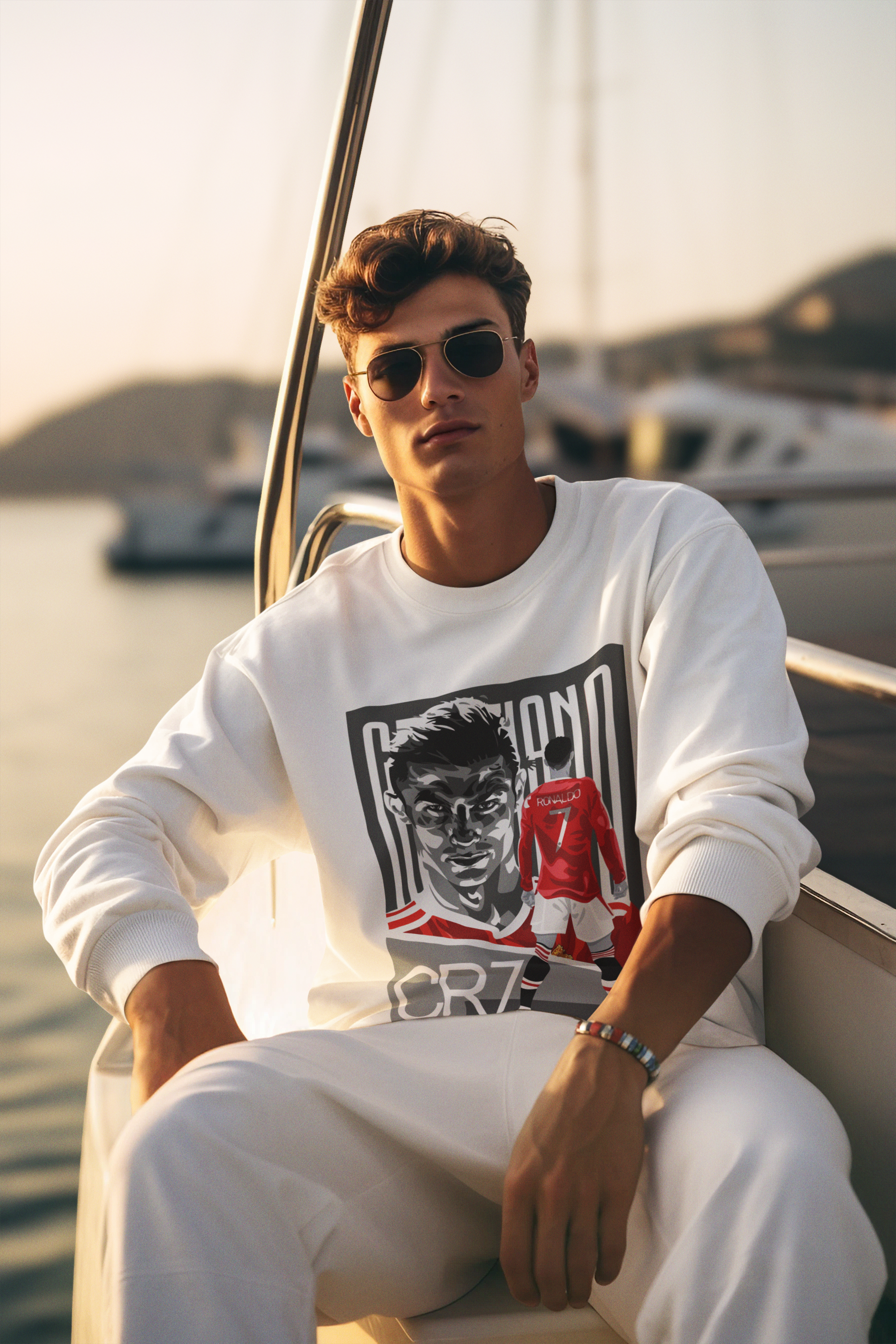 Cristiano Ronaldo CR7 Red Devil - Manchester United Style #7 - Unisex Sweatshirt by RanggRiwaaz