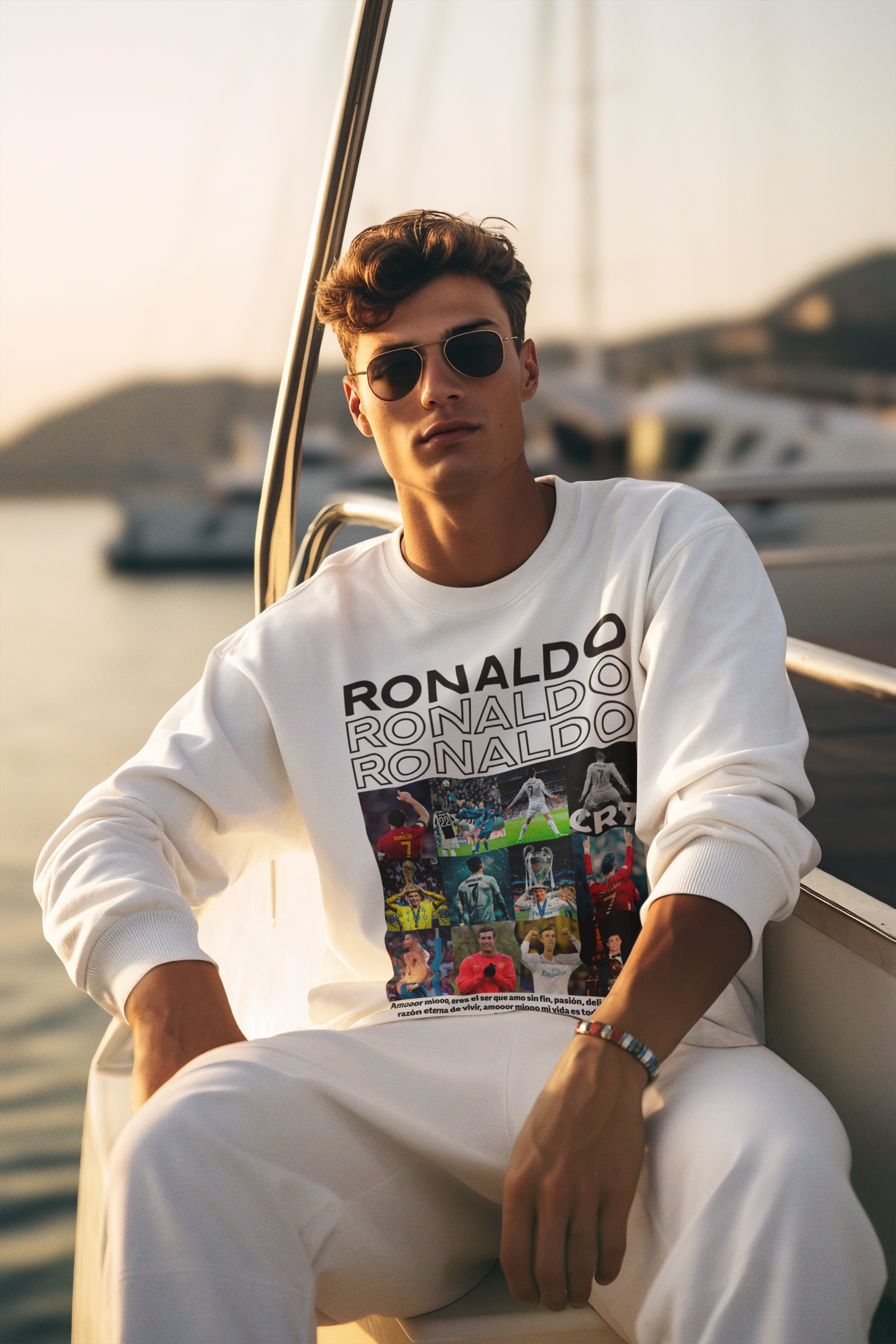Cristiano Ronaldo All-Teams Tribute | CR7 Bicycle Kick Graphic Unisex Sweatshirt by RanggRiwaaz