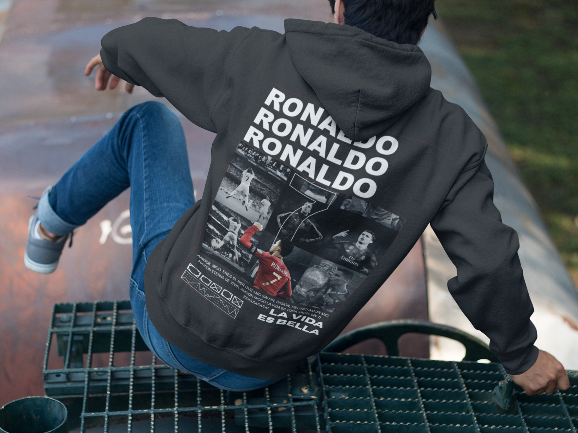 CR7 "Siuuuu" Celebration Hoodie | Portugal, Real Madrid, Juventus - Unisex Hoodie by RanggRiwaaz