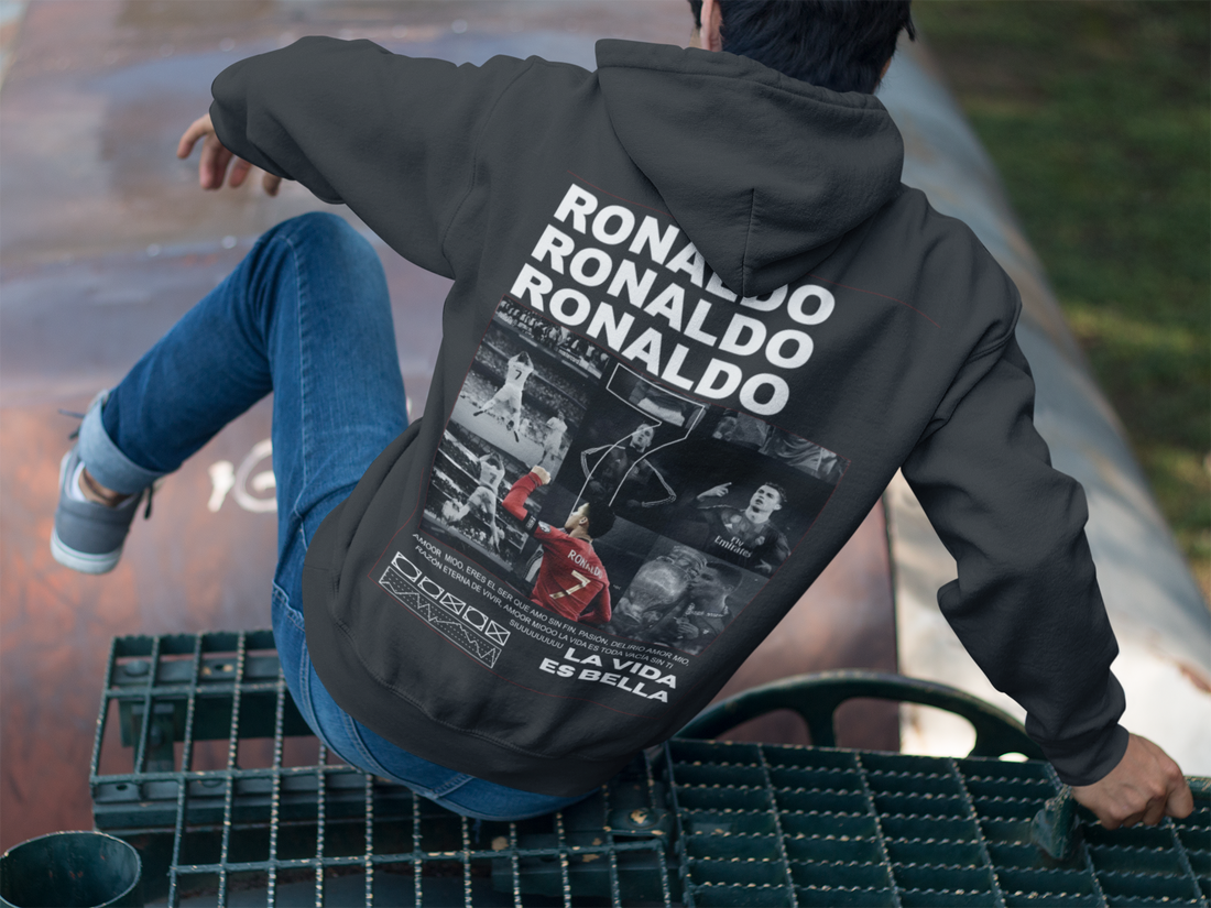 CR7 "Siuuuu" Celebration Hoodie | Portugal, Real Madrid, Juventus - Unisex Hoodie by RanggRiwaaz