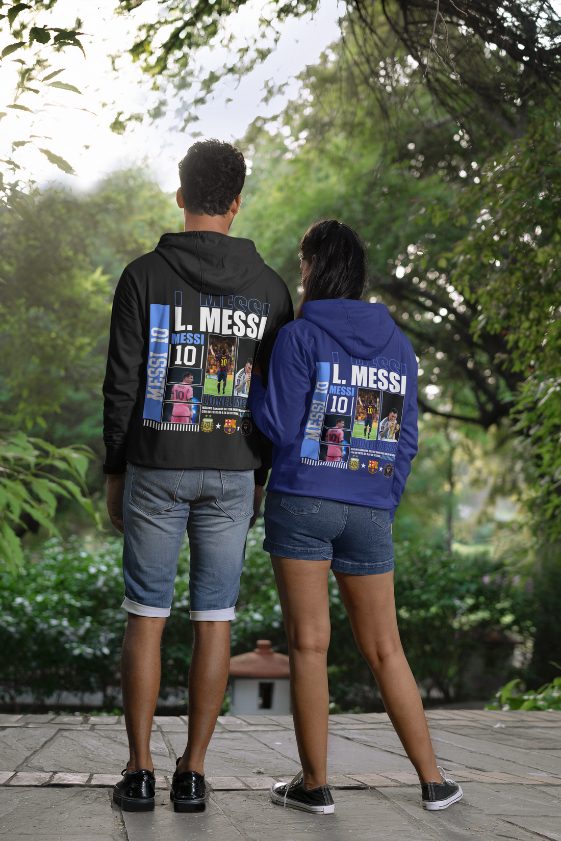 Messi 10 Icon Collection: Club and Country Champions - Unisex Hoodie by RanggRiwaaz