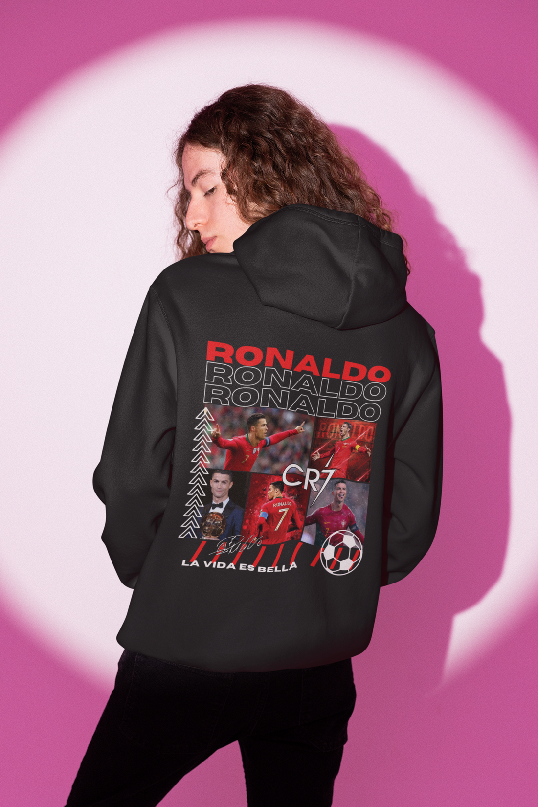 The Pride of Portugal CR7 Football Icon - Unisex Hoodie by RanggRiwaaz