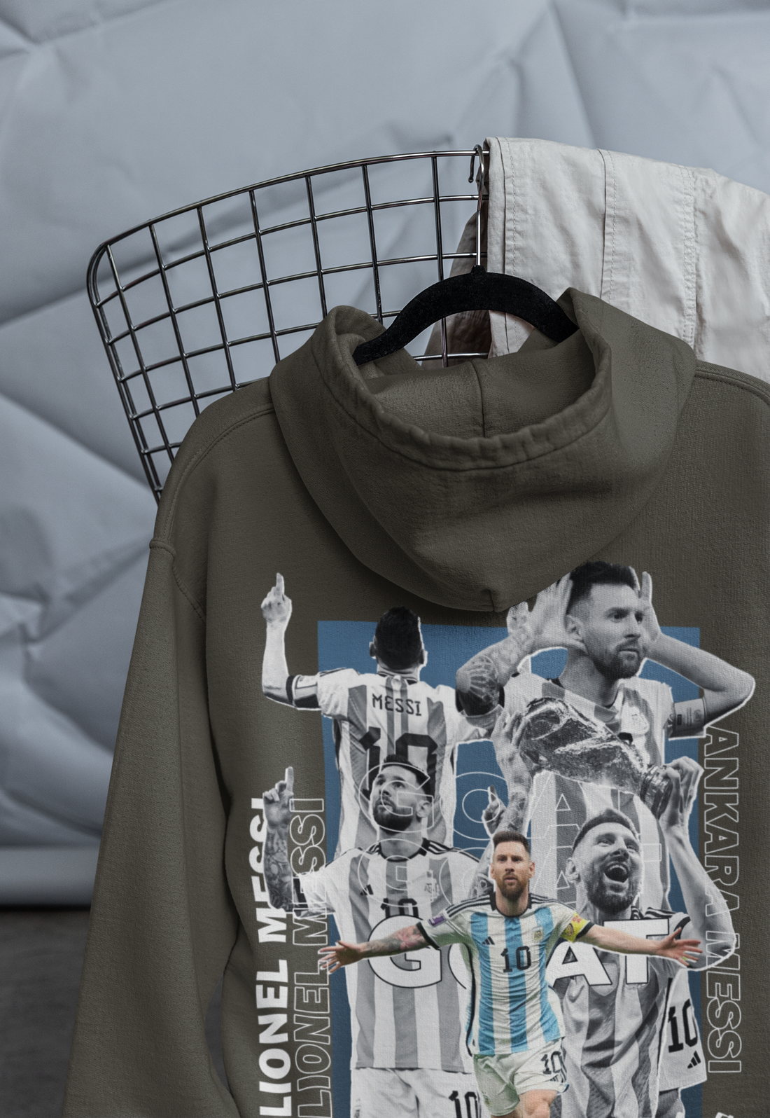 "Ankara Messi Goal Celebration" - Unisex Hoodie by RanggRiwaaz