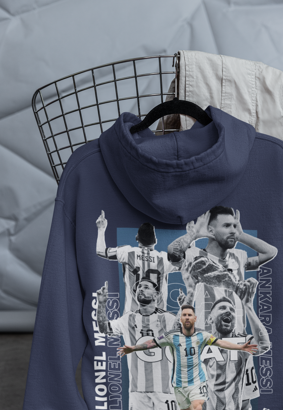 "Ankara Messi Goal Celebration" - Unisex Hoodie by RanggRiwaaz