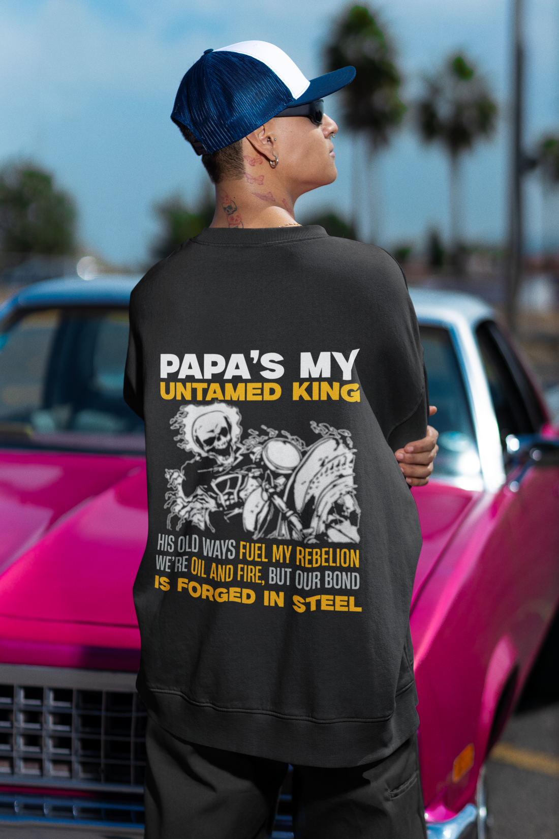 Papa's My Untamed King: Celebrating the Unconventional Father Sweatshirt by RanggRiwaaz