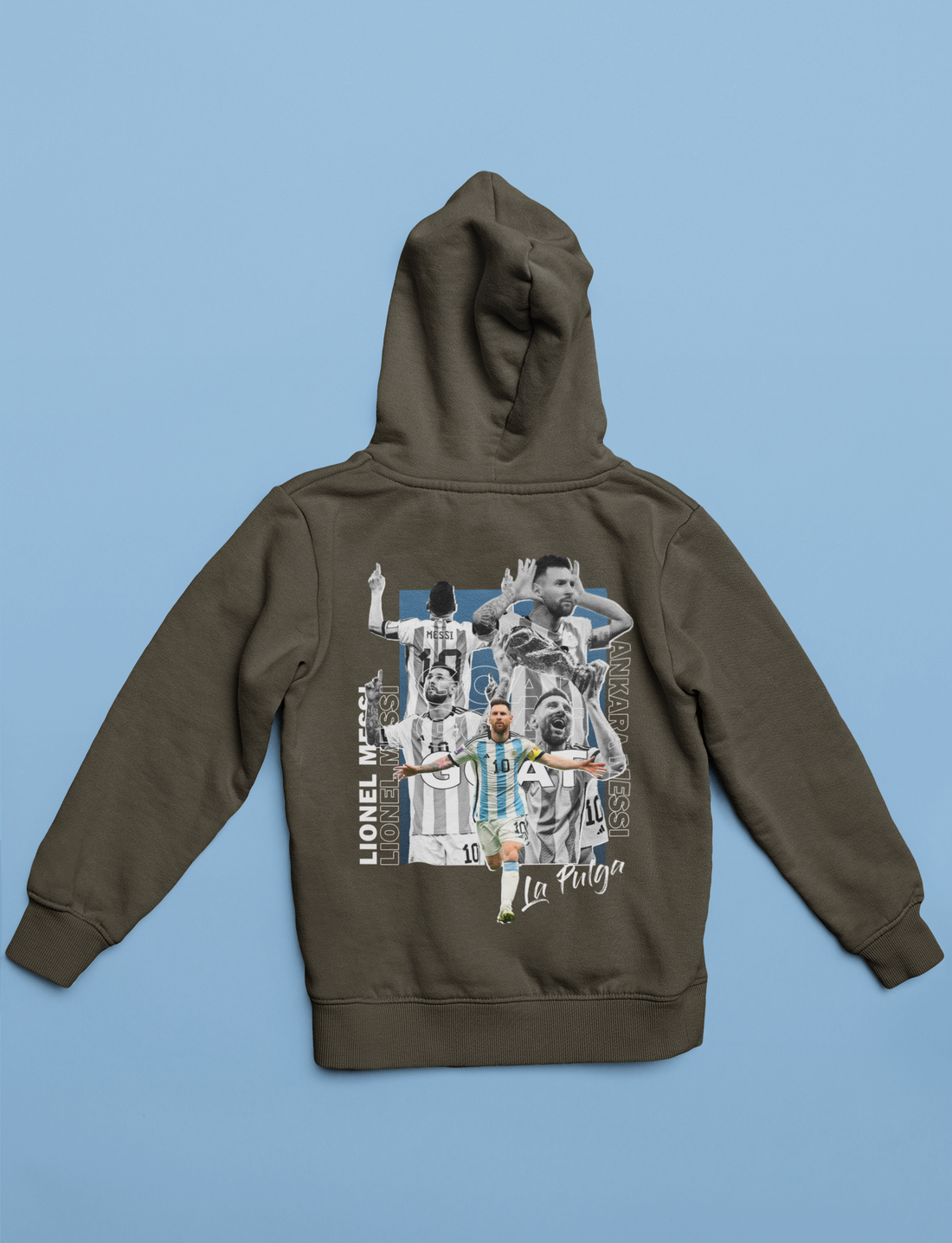 "Ankara Messi Goal Celebration" - Unisex Hoodie by RanggRiwaaz