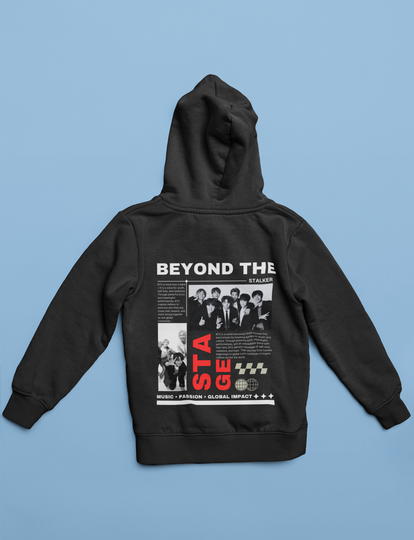 BTS Group Photo Hoodie | Beyond The Stage K-POP Merch | Unisex Pullover Hoodie by RanggRiwaaz