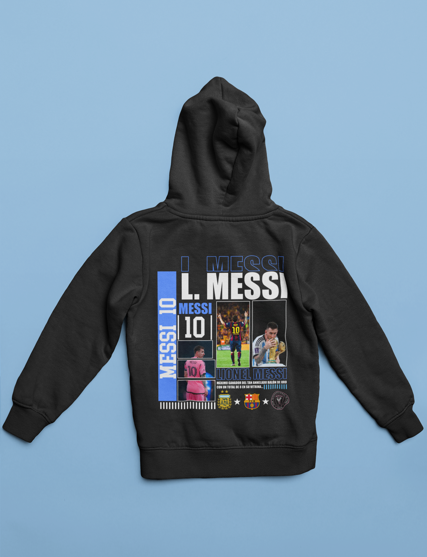 Messi 10 Icon Collection: Club and Country Champions - Unisex Hoodie by RanggRiwaaz