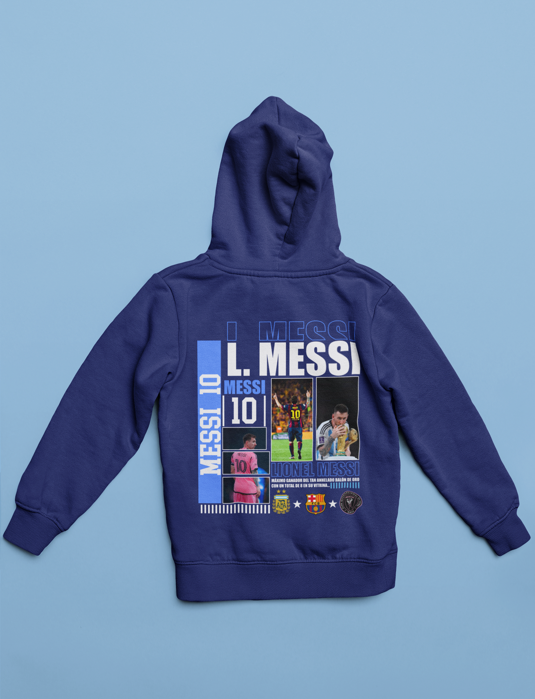 Messi 10 Icon Collection: Club and Country Champions - Unisex Hoodie by RanggRiwaaz