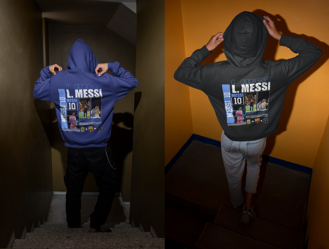 Messi 10 Icon Collection: Club and Country Champions - Unisex Hoodie by RanggRiwaaz