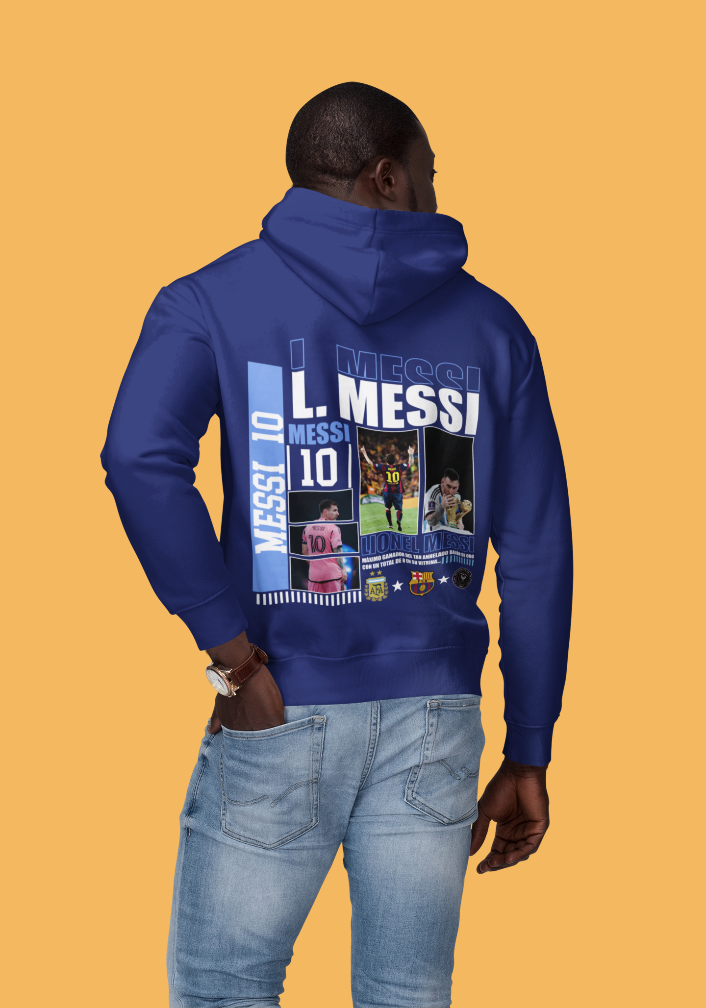 Messi 10 Icon Collection: Club and Country Champions - Unisex Hoodie by RanggRiwaaz