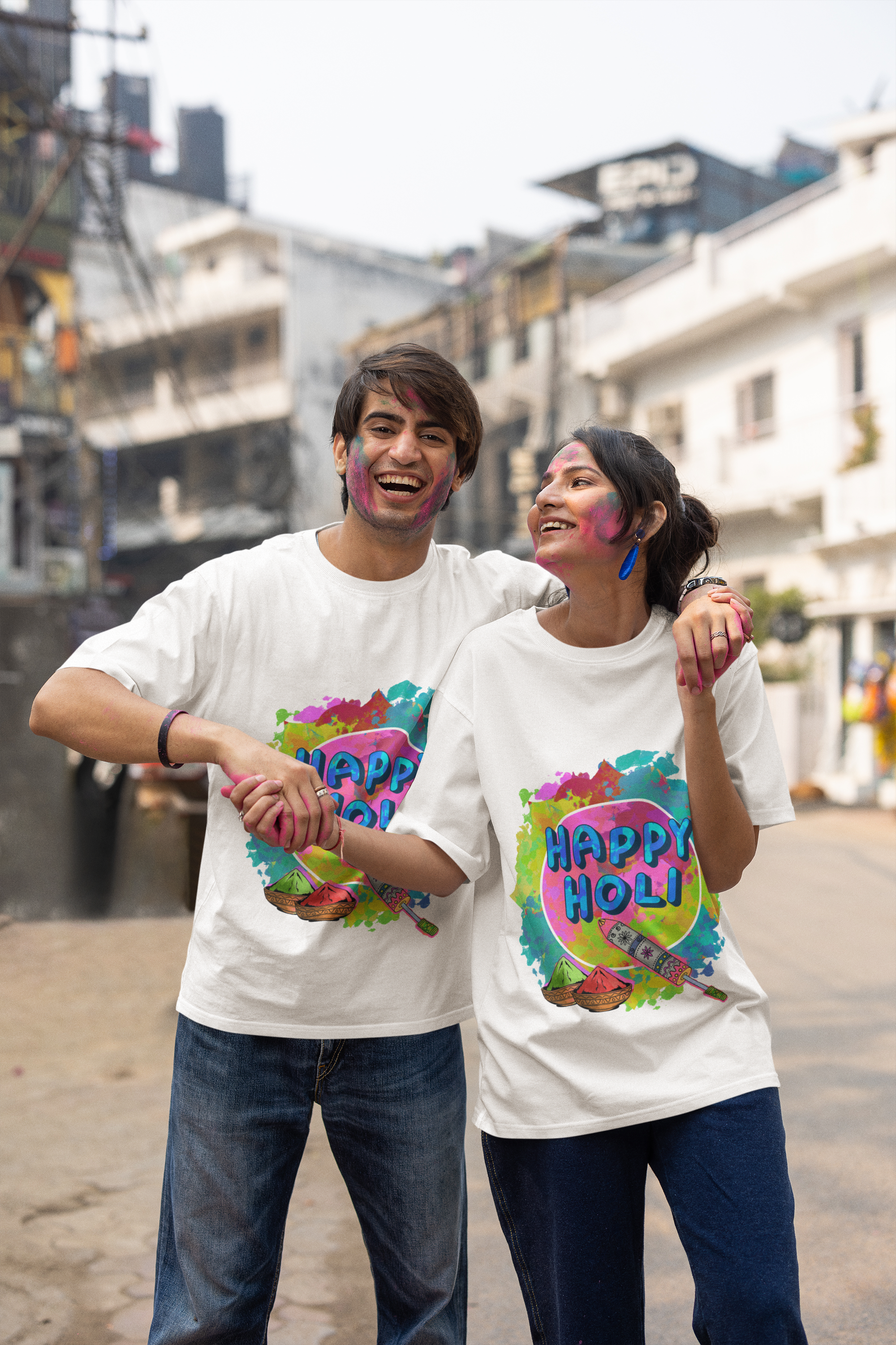 RanggRiwaaz "Happy Holi" Graphic Apparel - Mandala Design & Festival Vibe