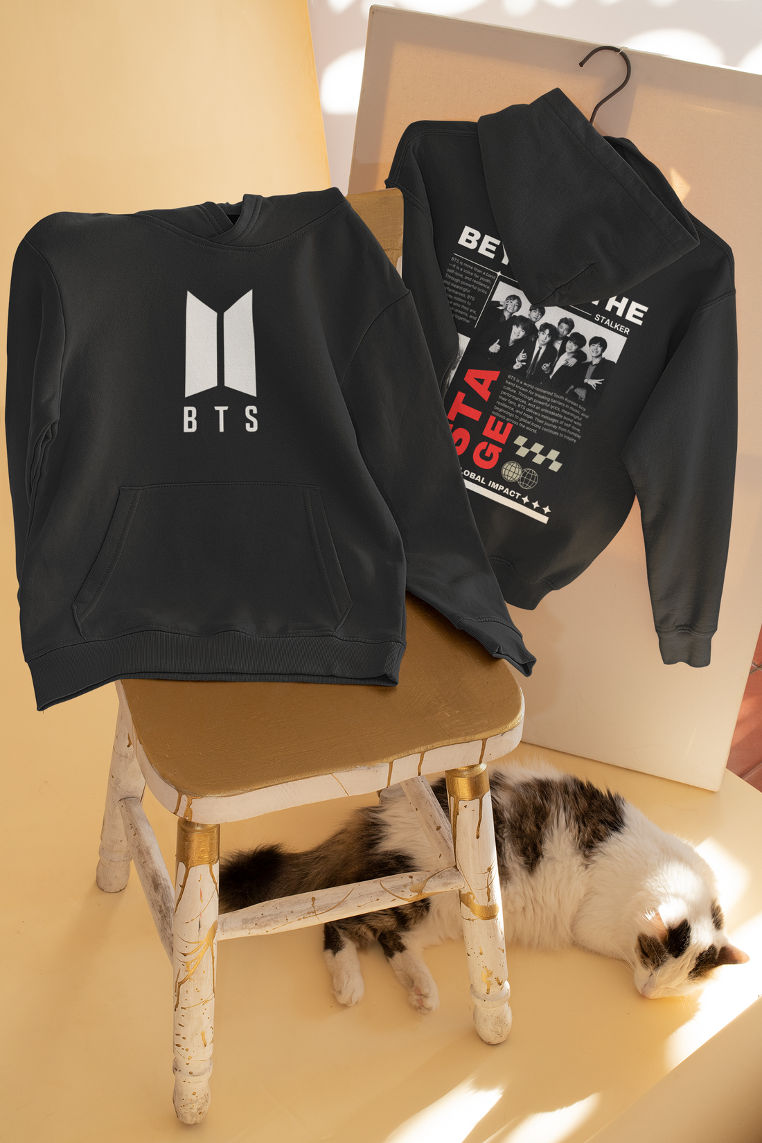 BTS Group Photo Hoodie | Beyond The Stage K-POP Merch | Unisex Pullover Hoodie by RanggRiwaaz