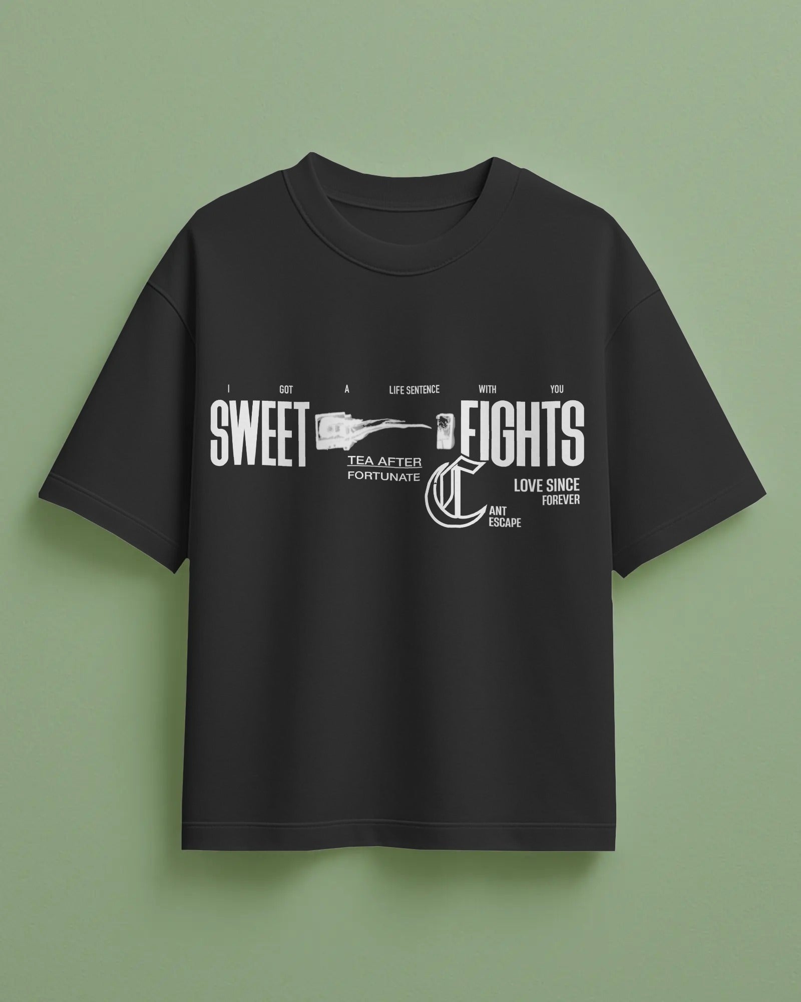 Sweet Fights Tea After Fortunate" Unisex T-Shirt - Unique Abstract Quote Tee by RanggRiwaaz