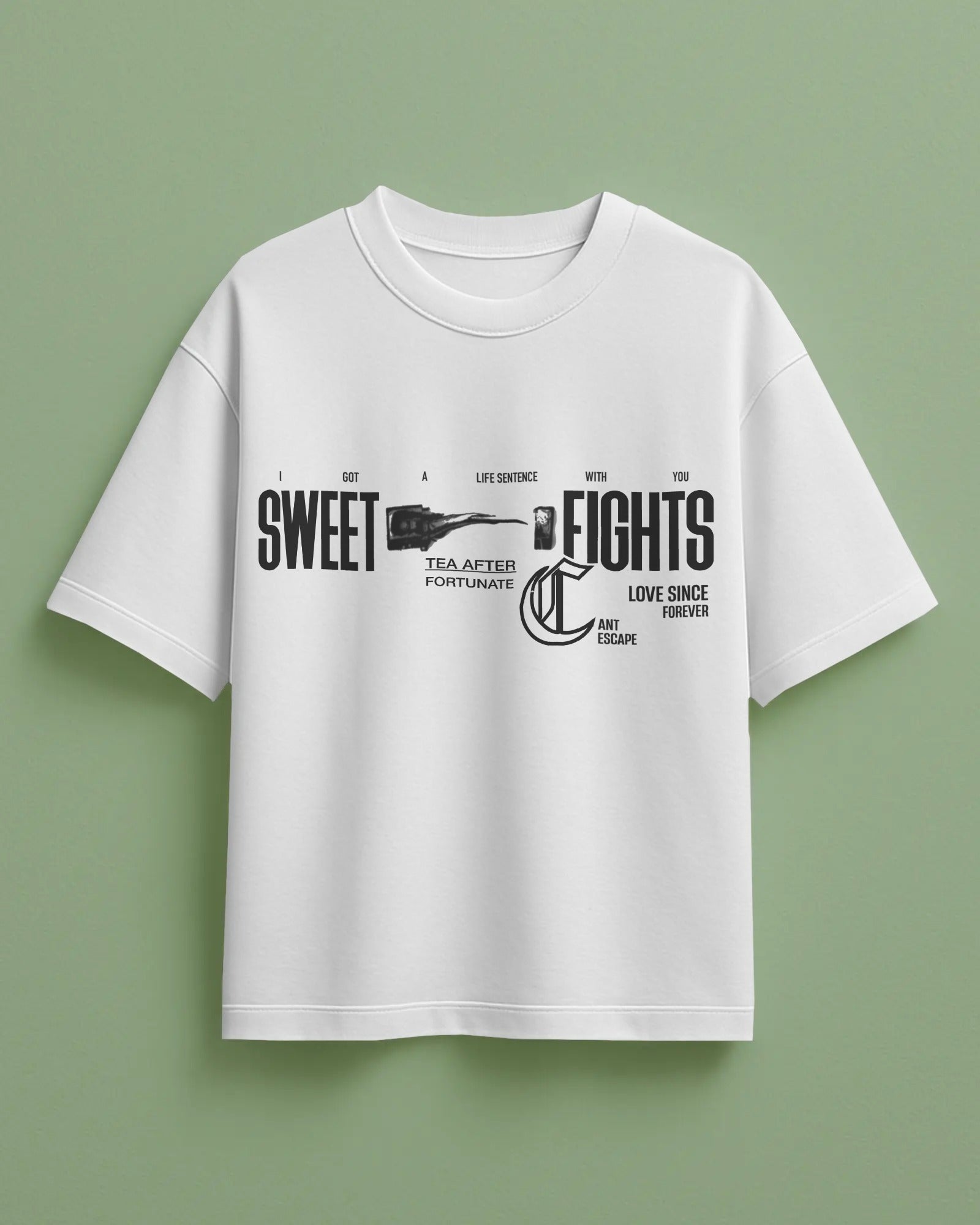 Sweet Fights Tea After Fortunate" Unisex T-Shirt - Unique Abstract Quote Tee by RanggRiwaaz