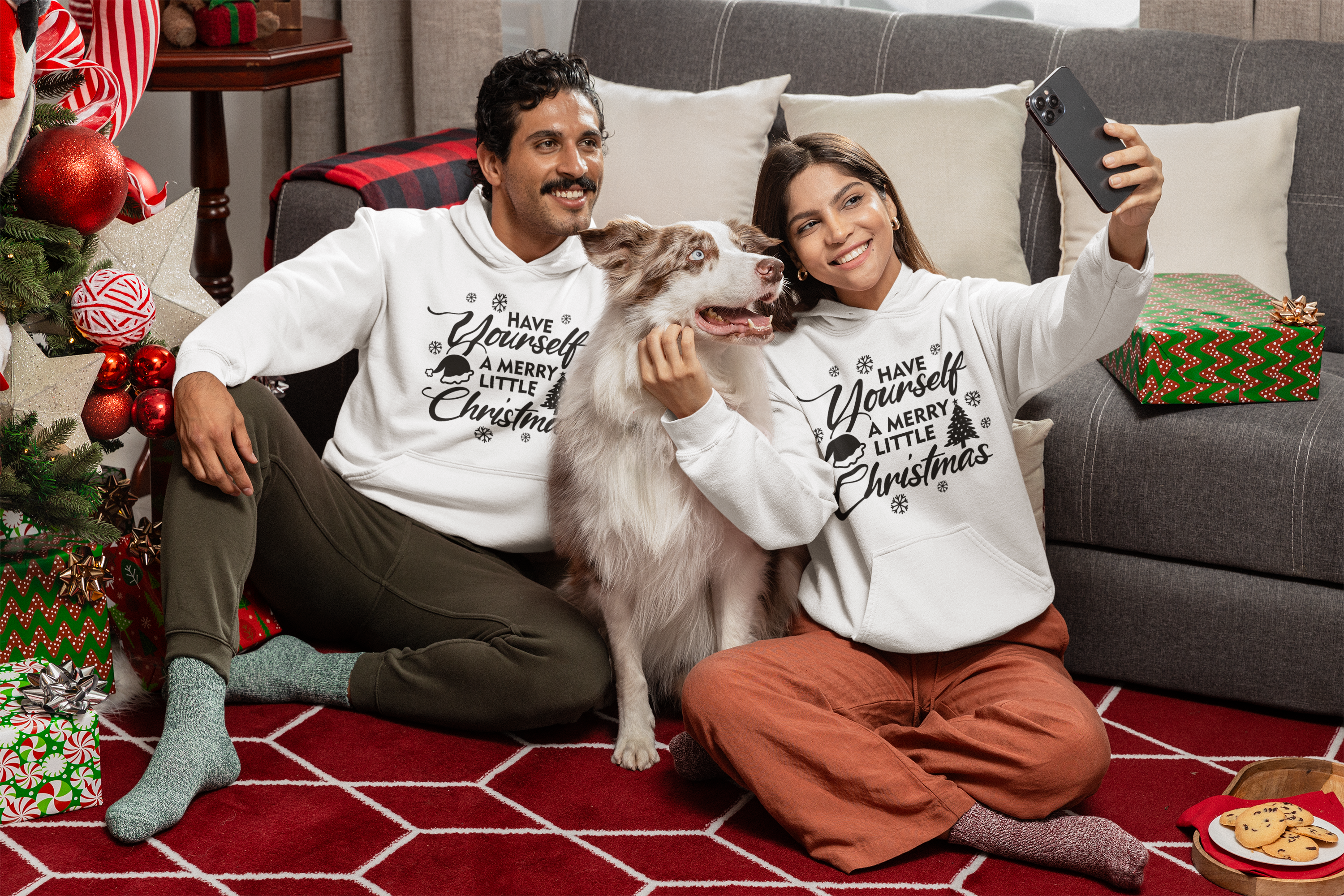 "Have Yourself a Merry Little Christmas" - Unisex Hoodie for Christmas Eve/Christmas Celebration by RanggRiwaaz