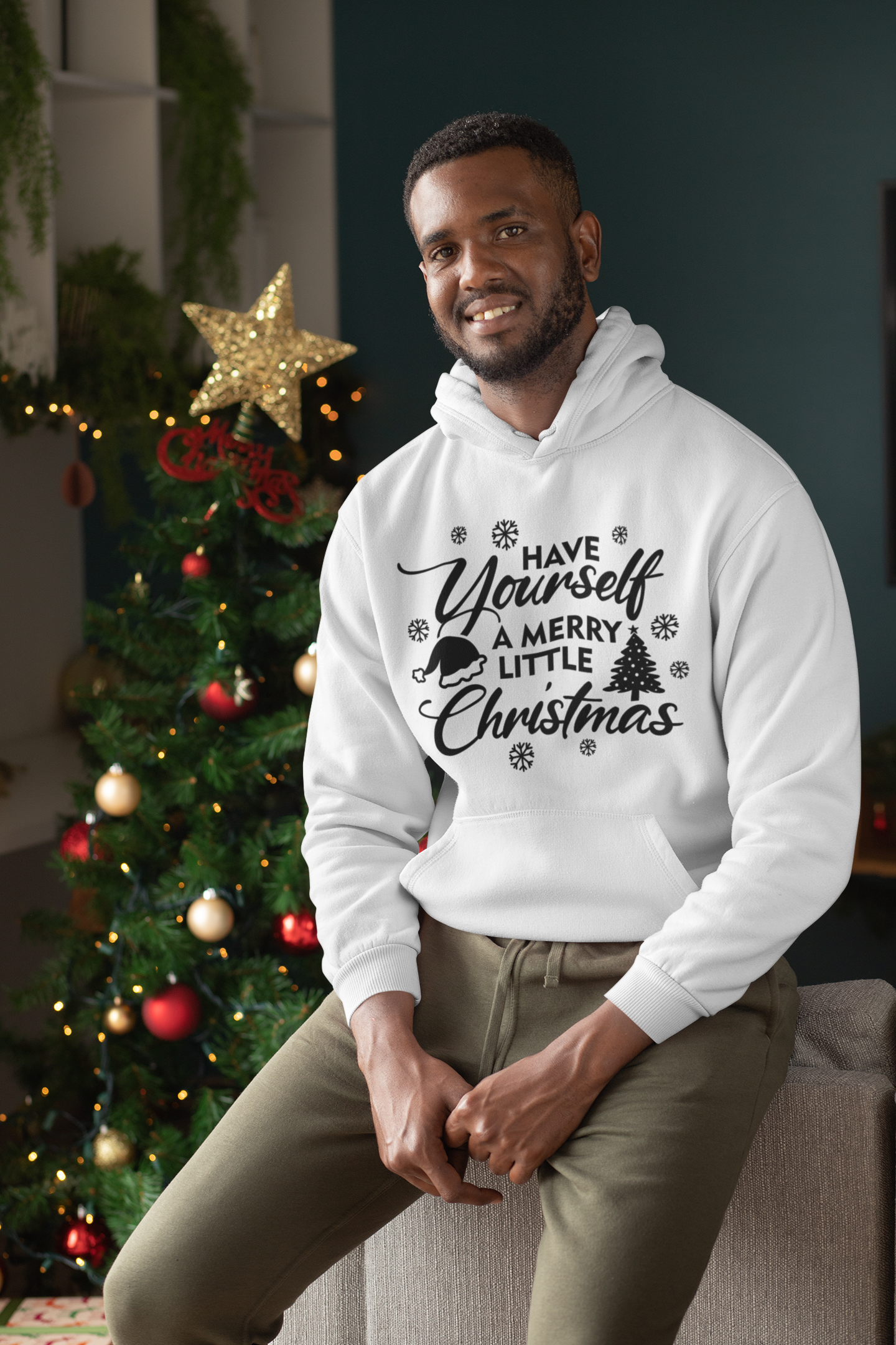 "Have Yourself a Merry Little Christmas" - Unisex Hoodie for Christmas Eve/Christmas Celebration by RanggRiwaaz