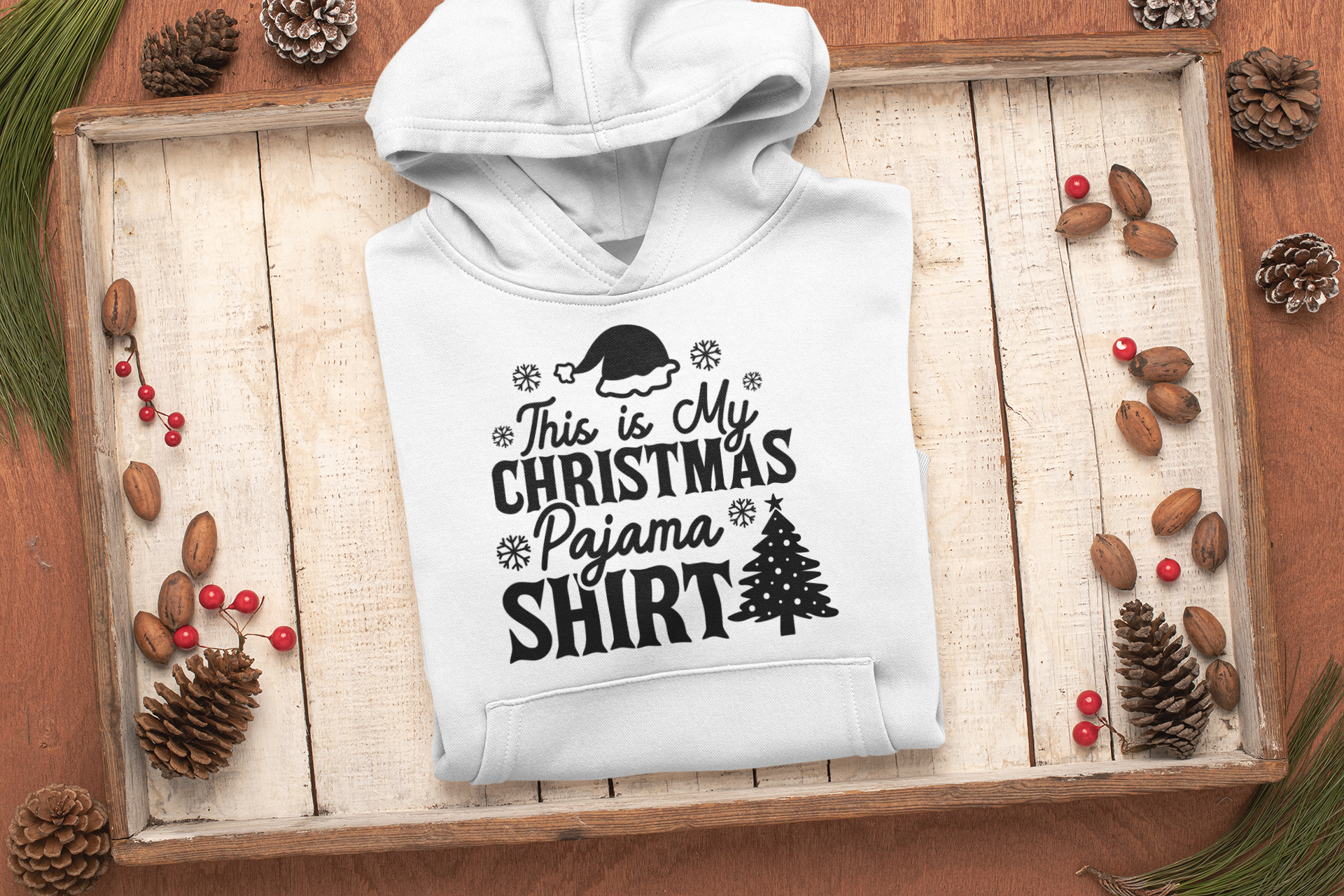 "This Is My Christmas Pajama Shirt" - Unisex Hoodie for Christmas Eve, Christmas celebration by RanggRiwaaz