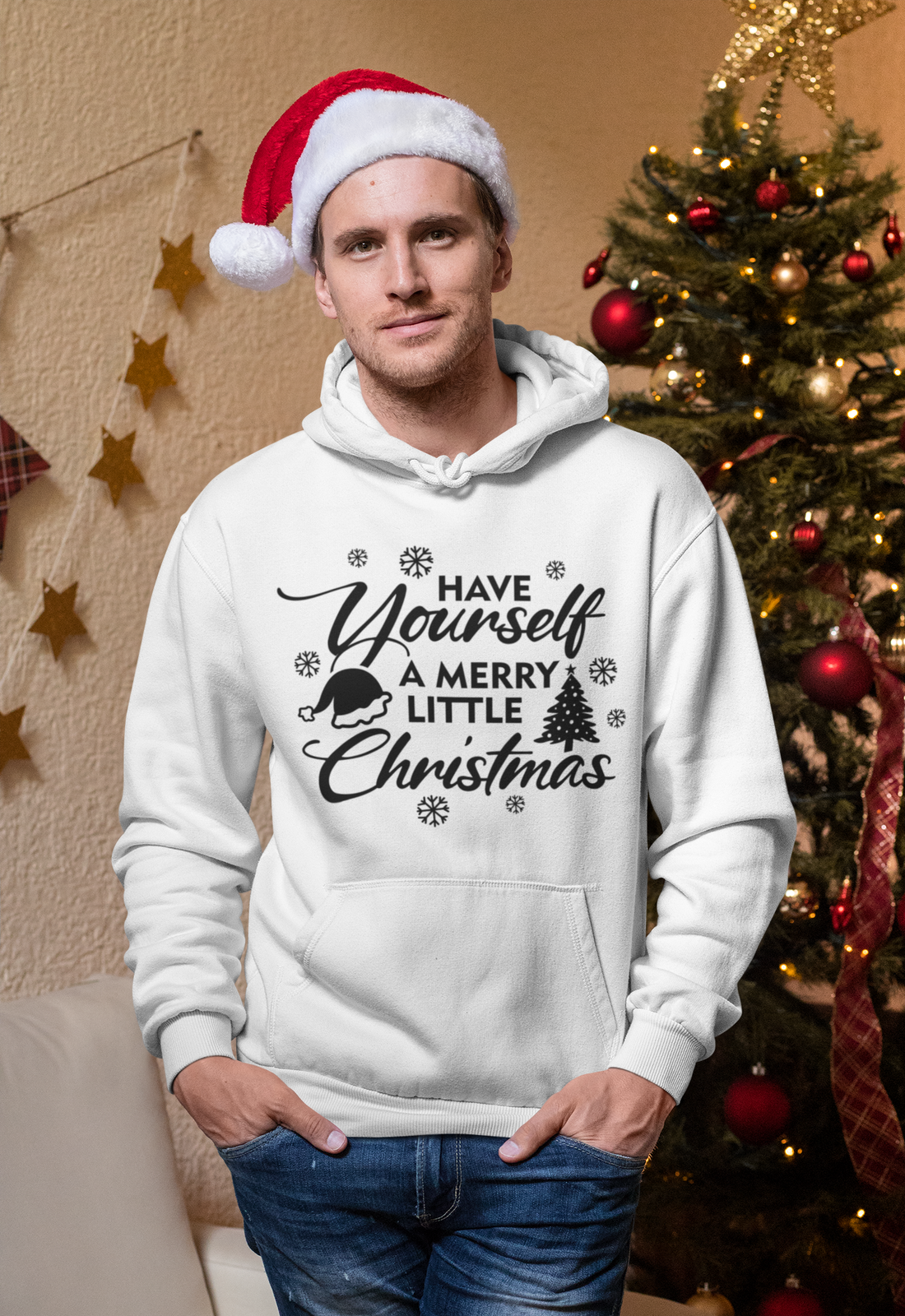 "Have Yourself a Merry Little Christmas" - Unisex Hoodie for Christmas Eve/Christmas Celebration by RanggRiwaaz