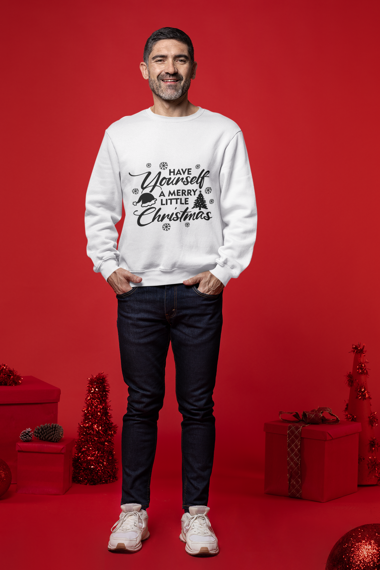 "Have Yourself a Merry Little Christmas" - Unisex Sweatshirt for Christmas Eve/Christmas Celebration by RanggRiwaaz