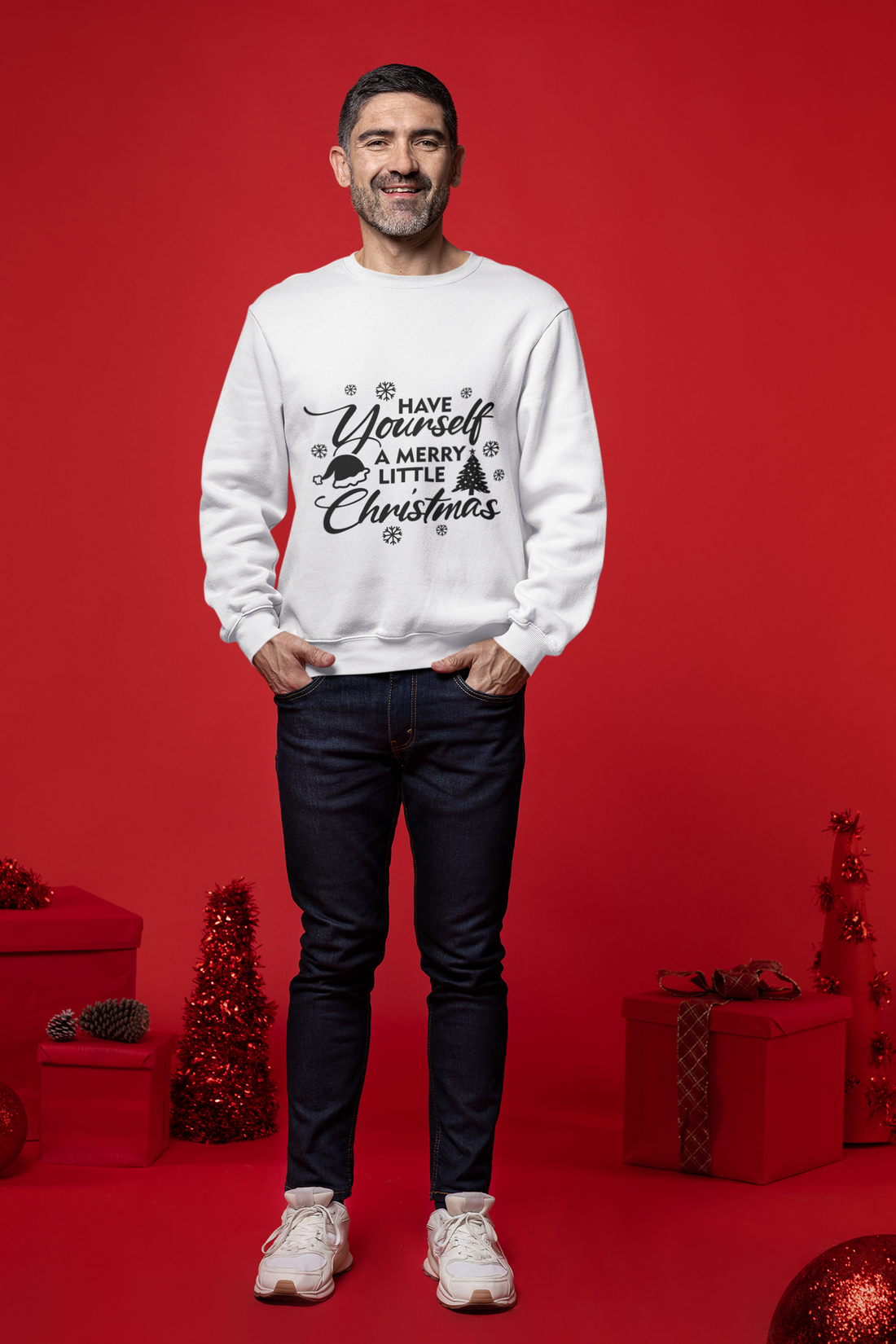 "Have Yourself a Merry Little Christmas" - Unisex Sweatshirt for Christmas Eve/Christmas Celebration by RanggRiwaaz