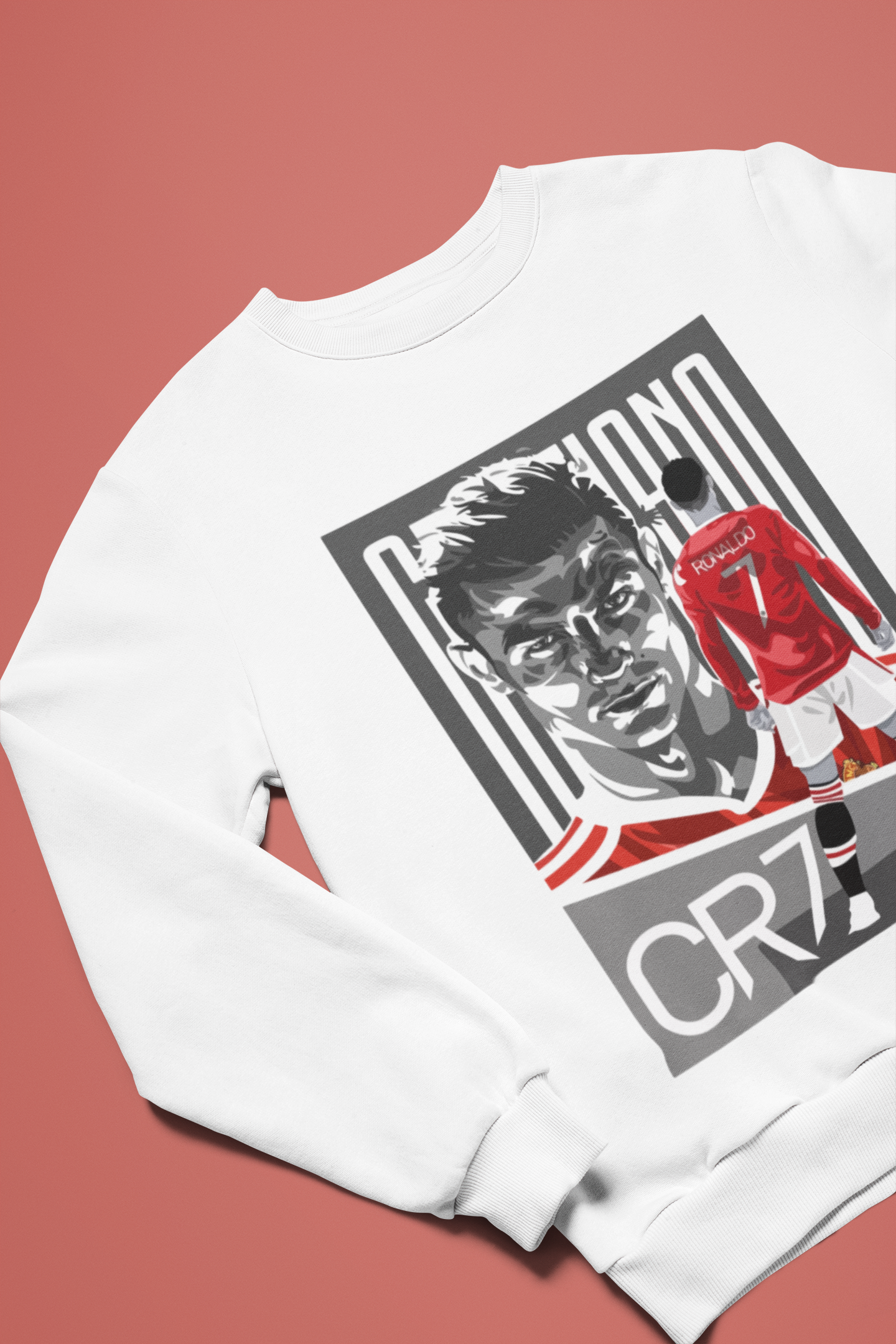 Cristiano Ronaldo CR7 Red Devil - Manchester United Style #7 - Unisex Sweatshirt by RanggRiwaaz