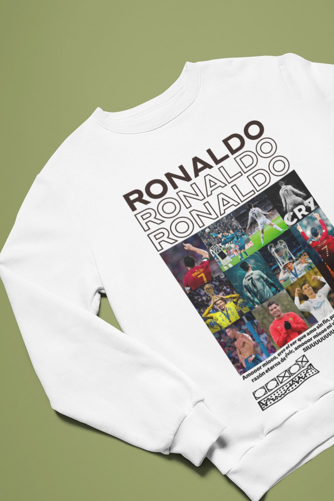 Cristiano Ronaldo All-Teams Tribute | CR7 Bicycle Kick Graphic Unisex Sweatshirt by RanggRiwaaz
