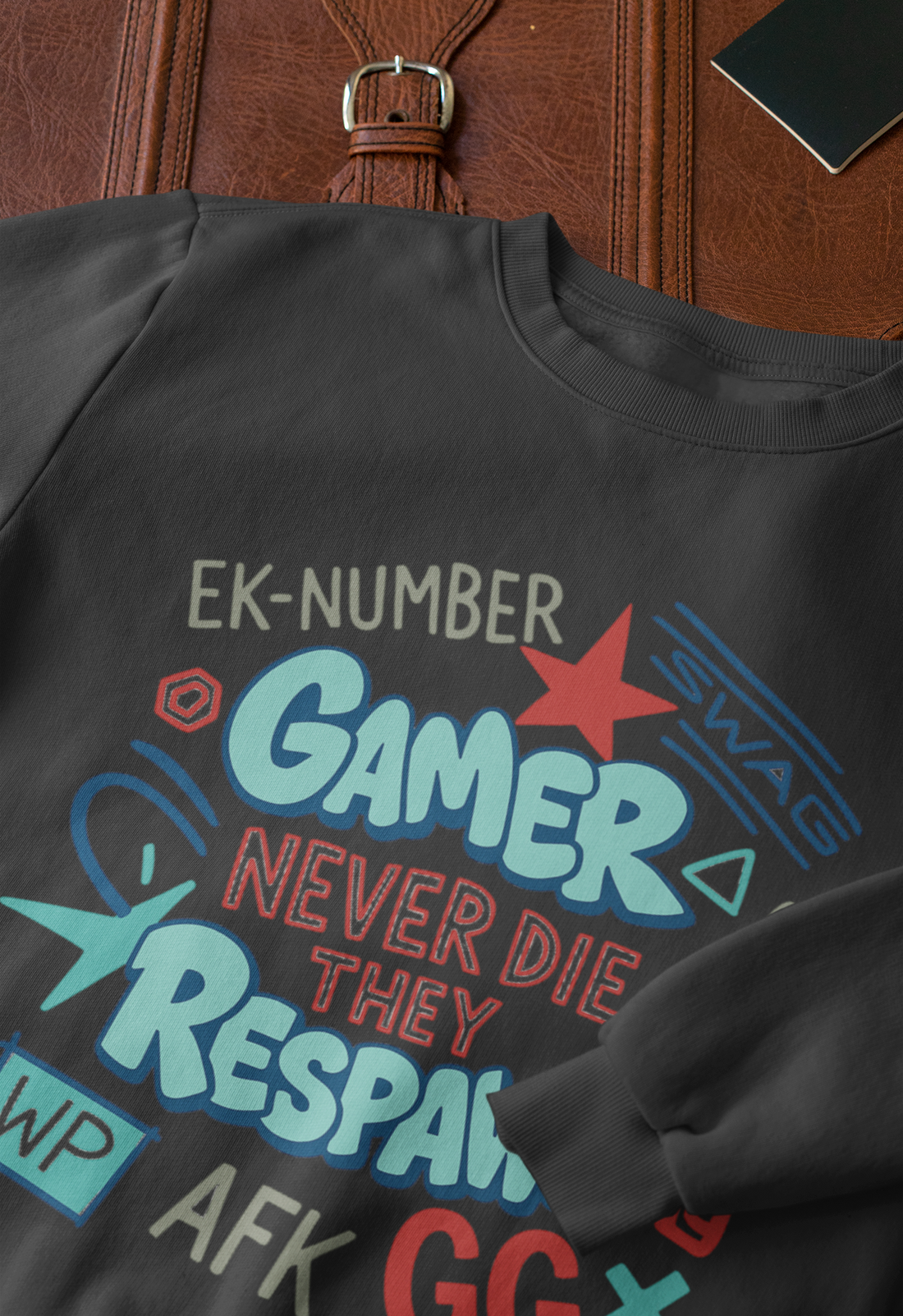 "Gamers Never Die They Respawn" | Funny Videogame Streetstyle Unisex Sweatshirt by RanggRiwaaz