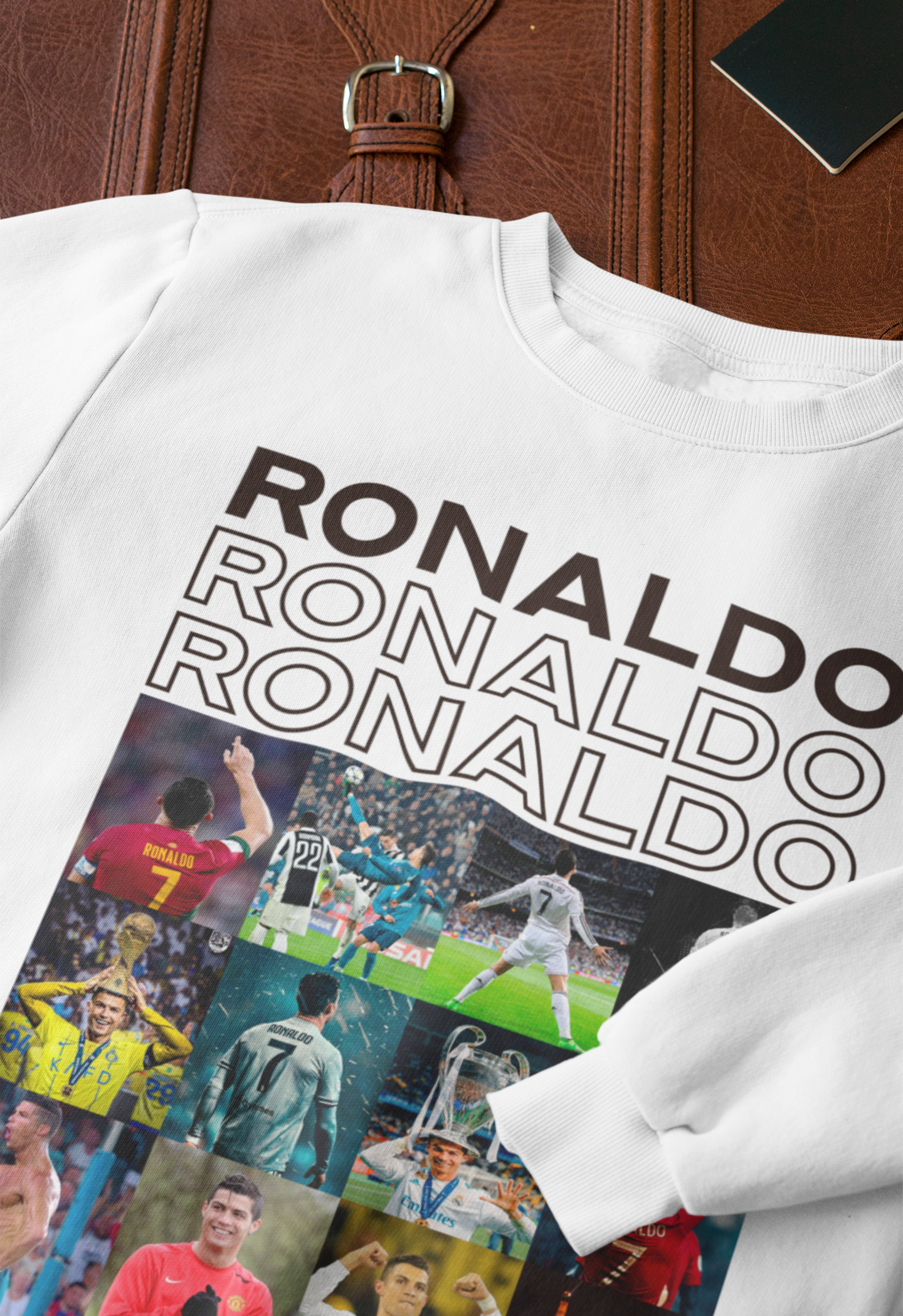 Cristiano Ronaldo All-Teams Tribute | CR7 Bicycle Kick Graphic Unisex Sweatshirt by RanggRiwaaz
