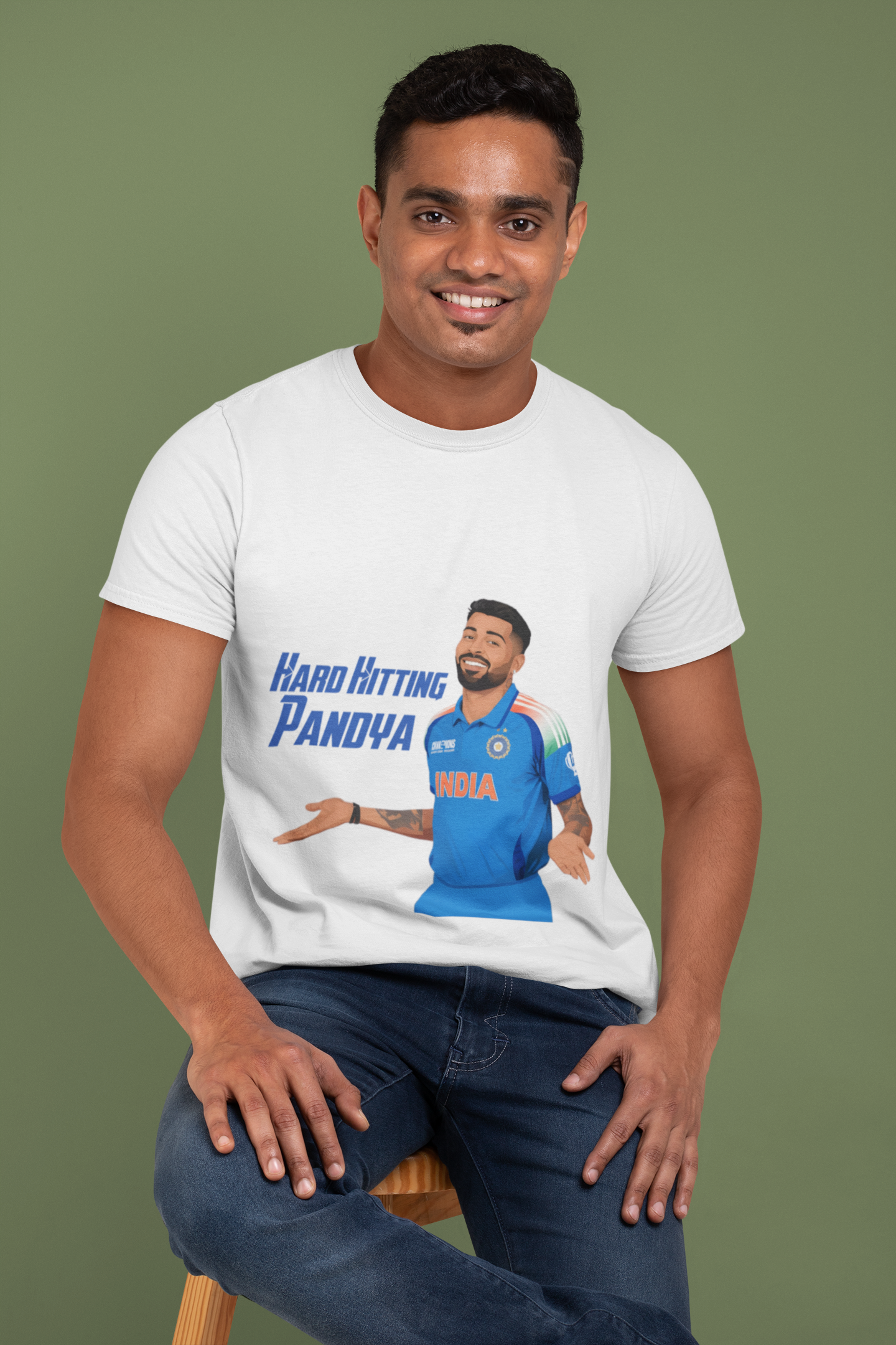 Hard Hitting Pandya WC Special Tee | Hardik Pandya | Unisex T-Shirt by RanggRiwaaz