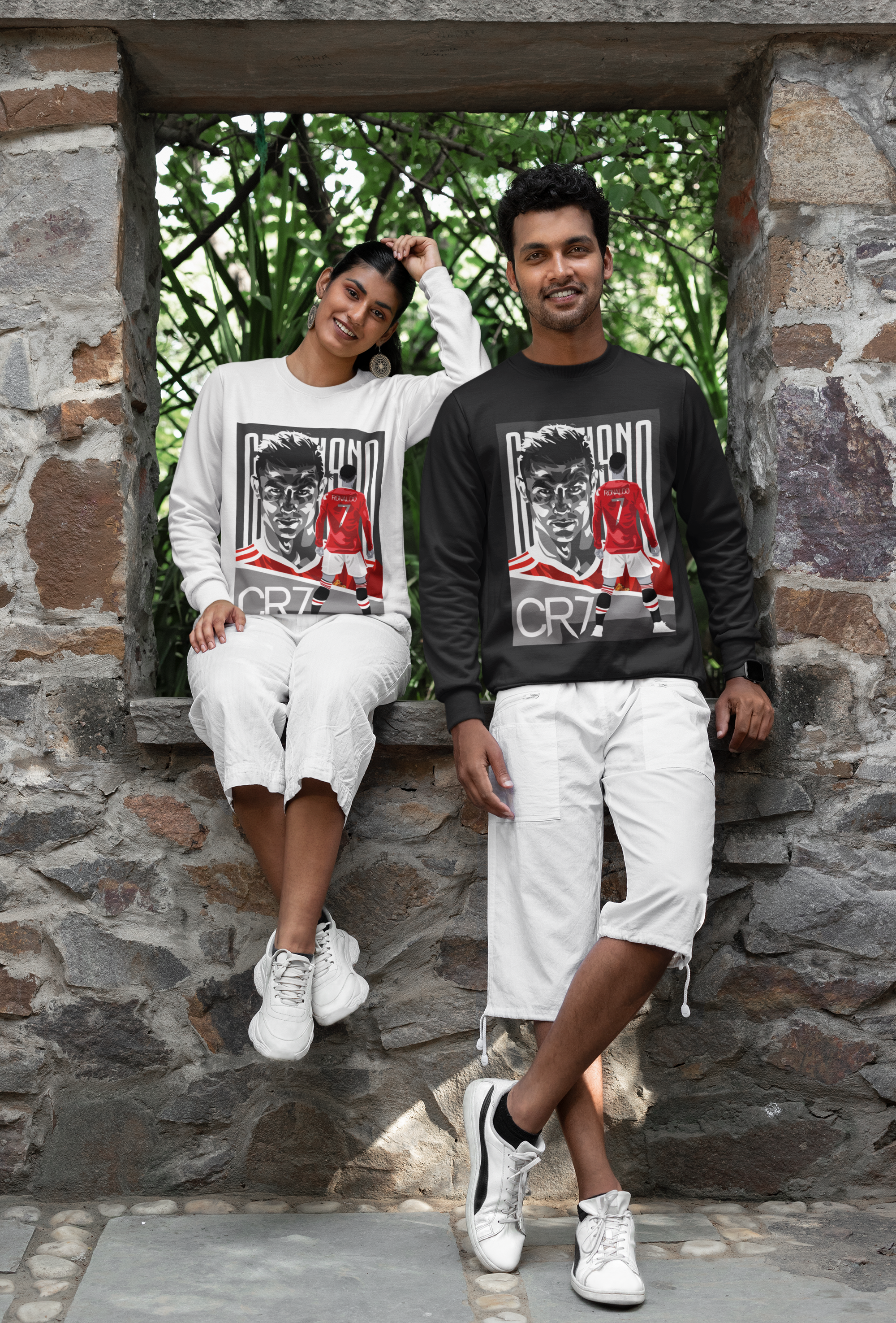 Cristiano Ronaldo CR7 Red Devil - Manchester United Style #7 - Unisex Sweatshirt by RanggRiwaaz